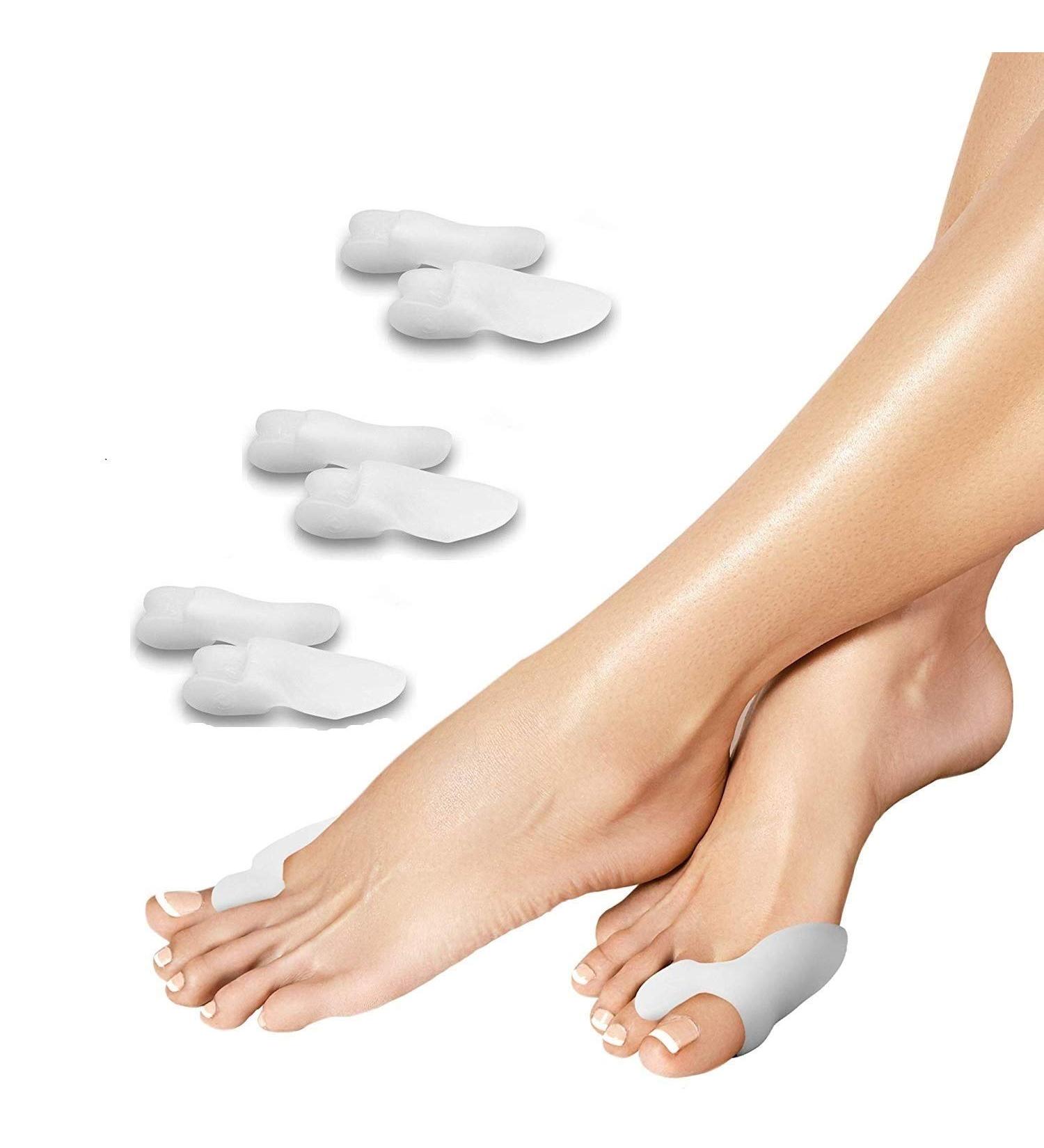 Feifanshop 6er Set Hallux Valgus Toe Spreizer - Corrective Toe Pads for Men & Women | Comfortable Hammer Toe & Ball Protection Bandage for Shoes - Buy Online on GoSupps.com