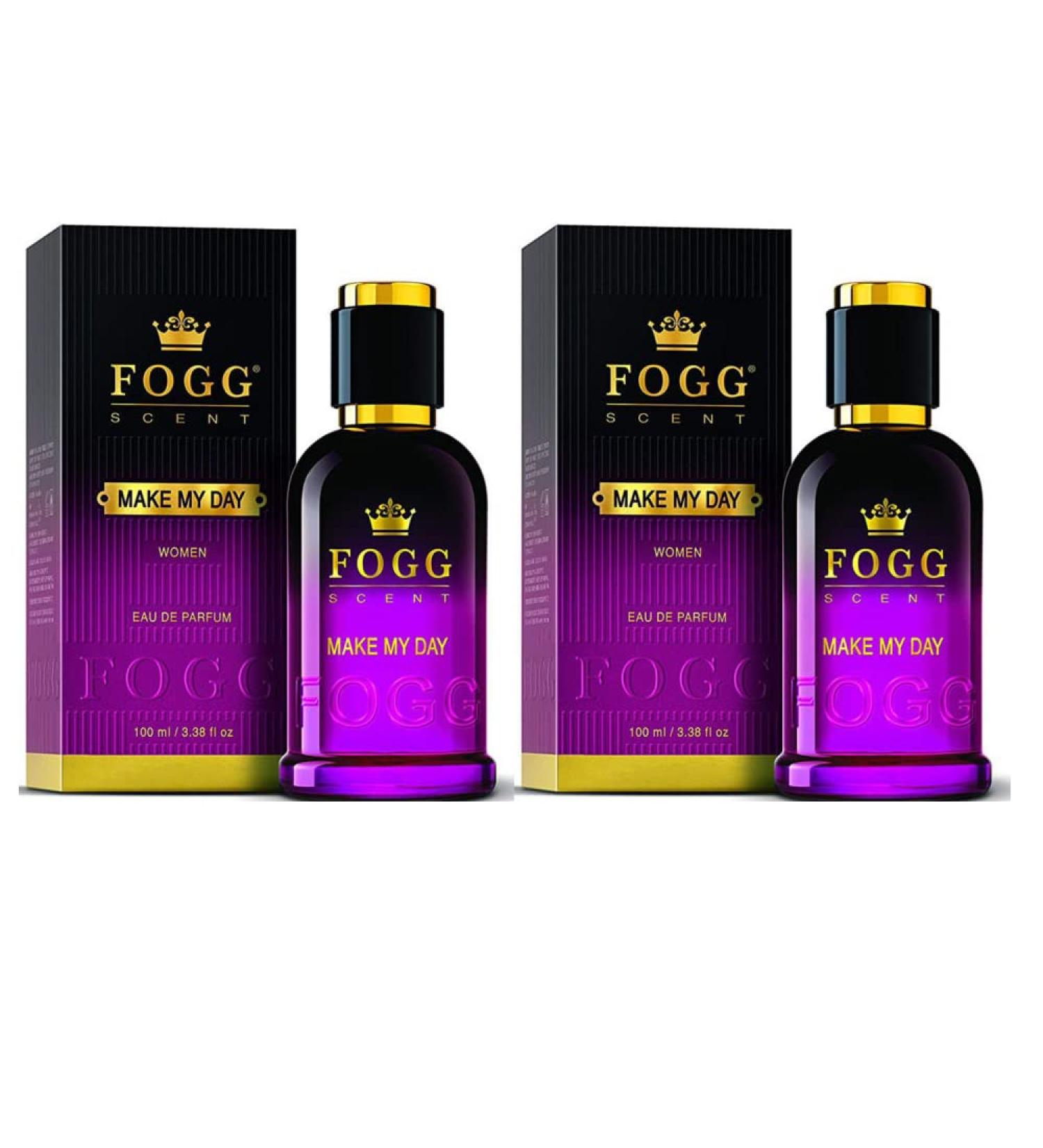 FO'GG Women Spray Scent Make My Day Perfume Long-Lasting Fresh & Powerful Fragrance Spray Eau De Parfum 2 X 100 Ml (Pack Of 2) 200 Millilitres