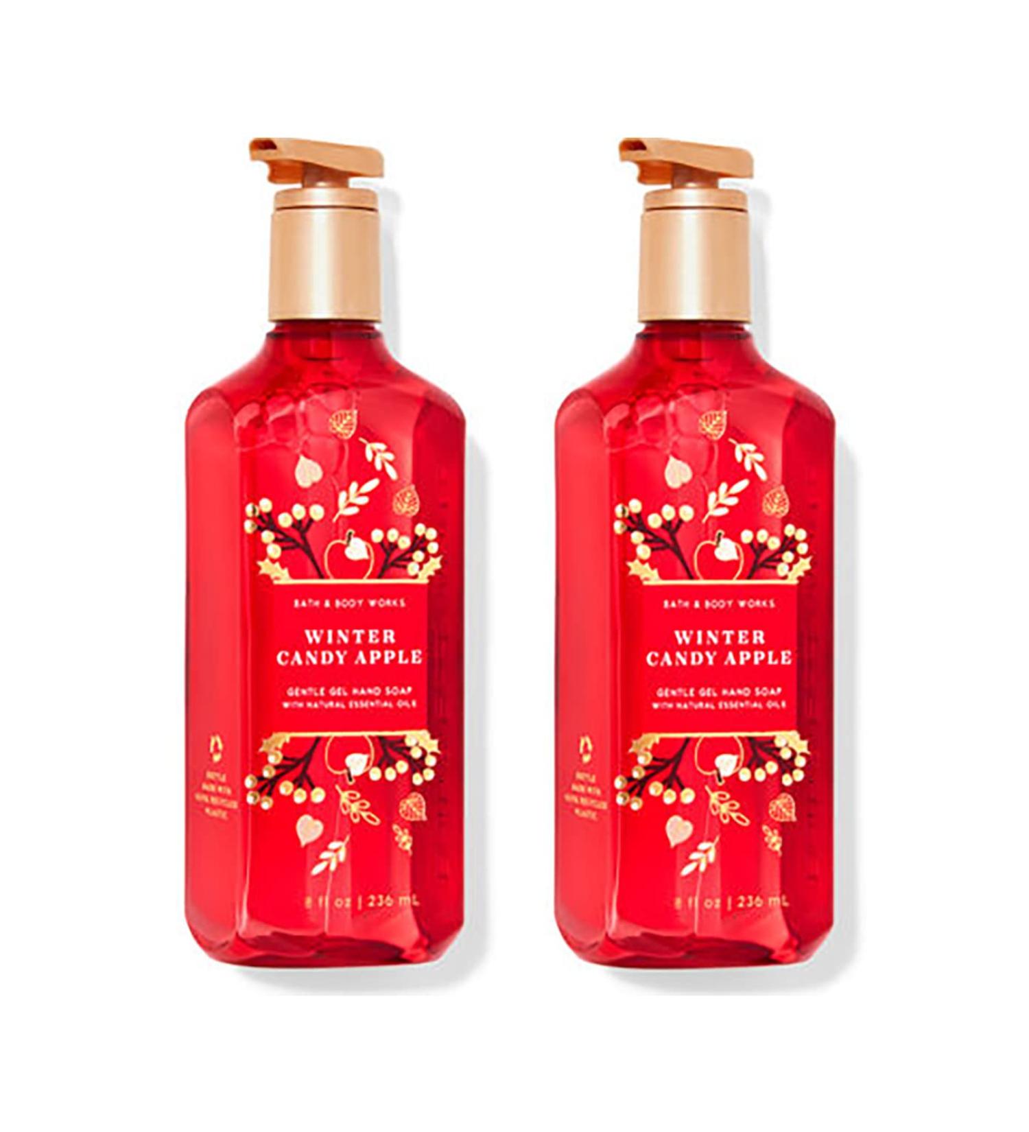 Bath & Body Works Deep Cleansing Gel Hand Soap 2 Pack 8 oz. (WInter Candy Apple) 16.0 Fl Oz