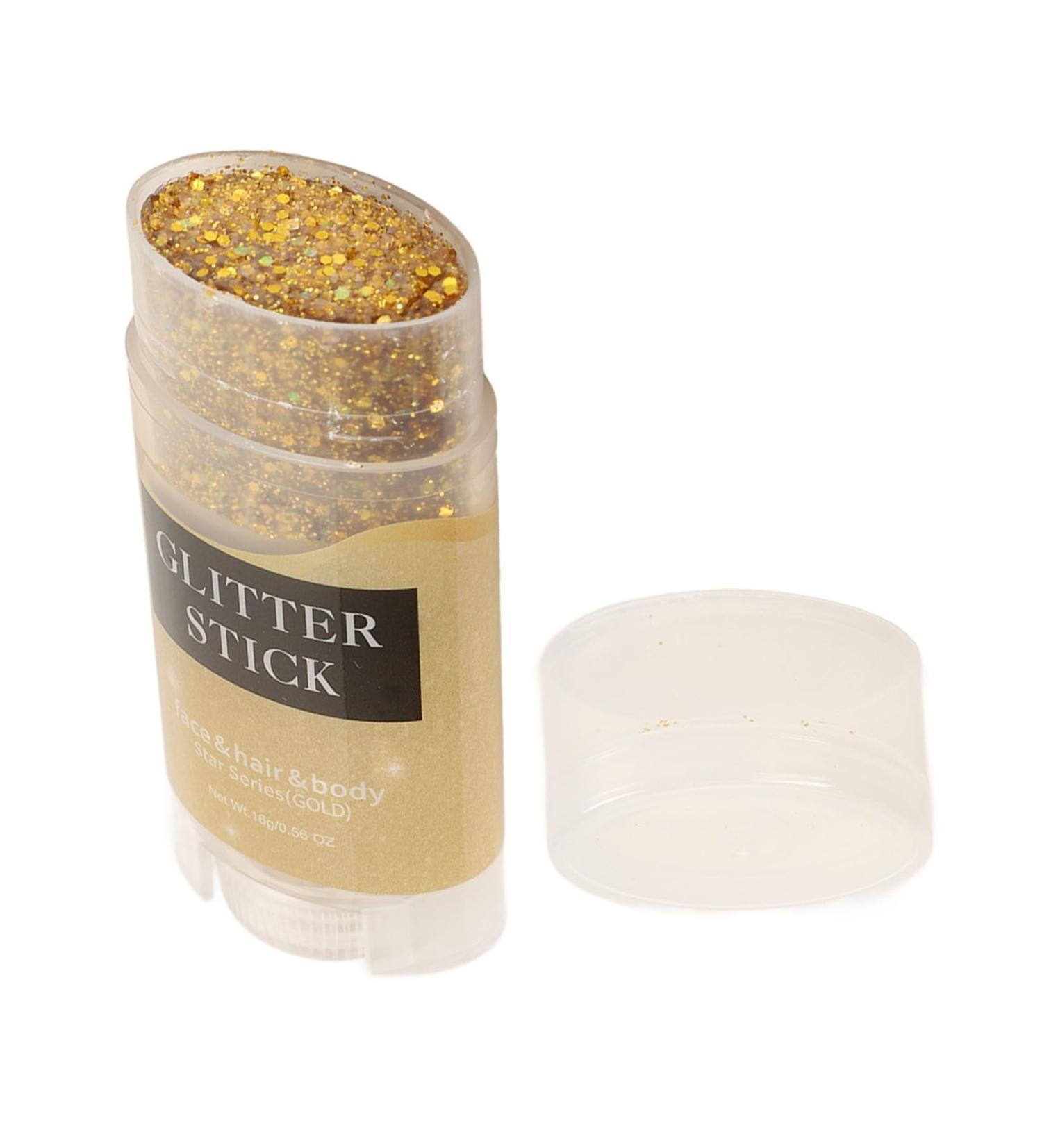 Gold Body Glitter Stick | Holographic Sequins Face Gel | Sparkling Makeup for Festivals & Parties | Easy Application & Removal | Long-Lasting Glitter Effect - Buy Online on GoSupps.com