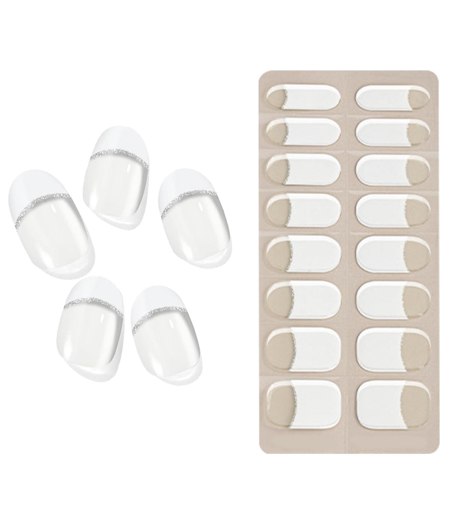Semi-cured nail bands French gel stickers damage-free manicure supplies for women girls beginners and beauty enthusiasts. - Buy Online on GoSupps.com