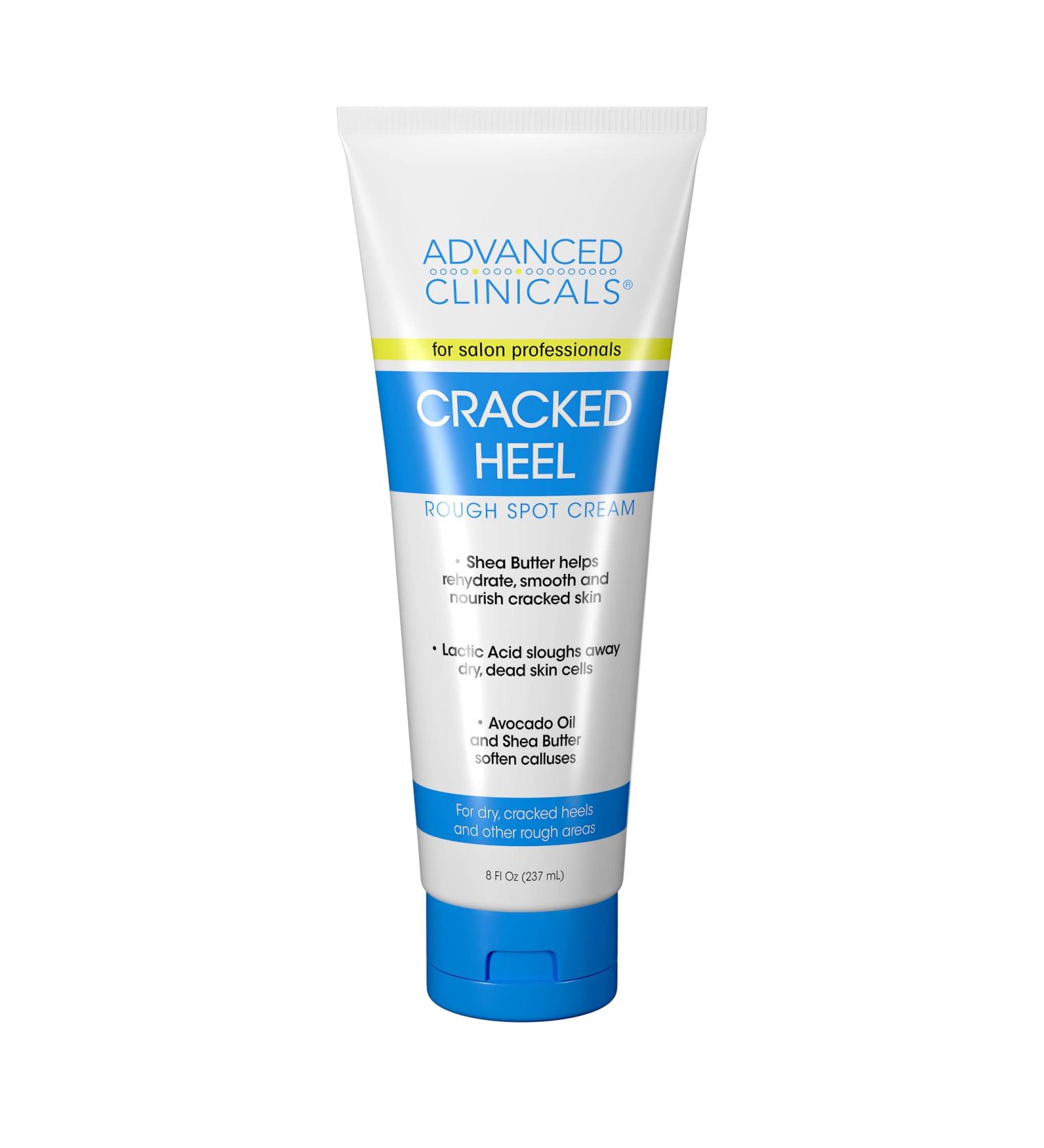 Advanced Clinicals Cracked Heel Cream 8 fl oz - Heal Rough & Dry Skin - Buy Online on GoSupps.com