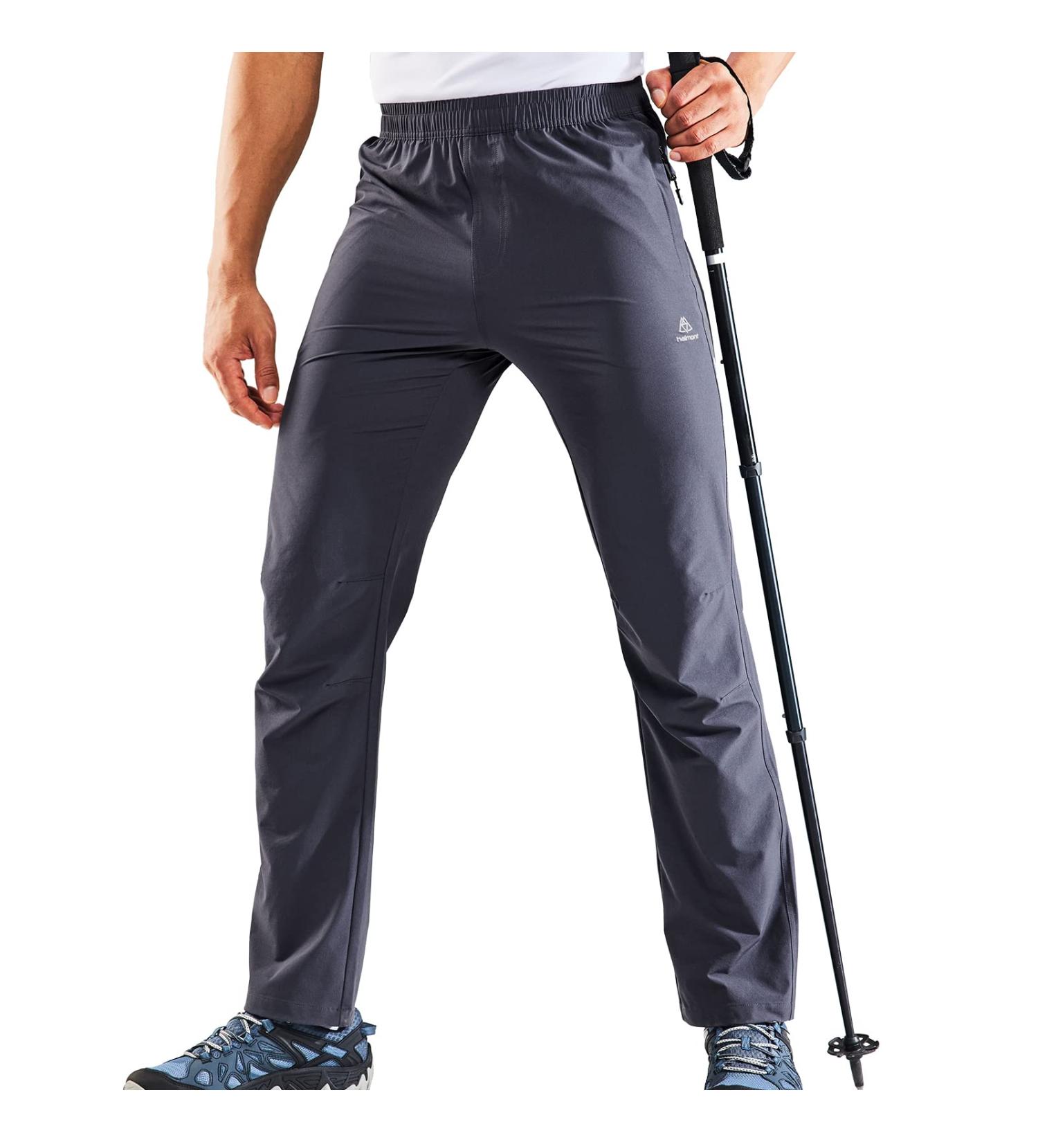 Haimont Men's Lightweight Hiking Stretch Pants | Quick Dry Nylon, UPF50 & Water Resistant, Zipper Pockets | Odyssey Grey X-Large - Buy Online on GoSupps.com