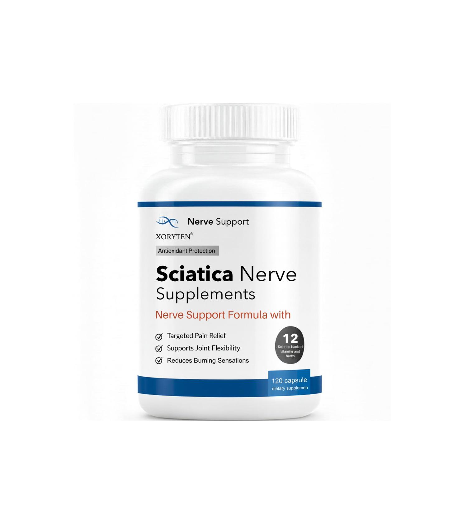 XORYTEN Sciatica Nerve Pain Relief | 120 Capsules | Botanical Extracts | Carefully Selected Ingredients Premium Quality - Buy Online on GoSupps.com