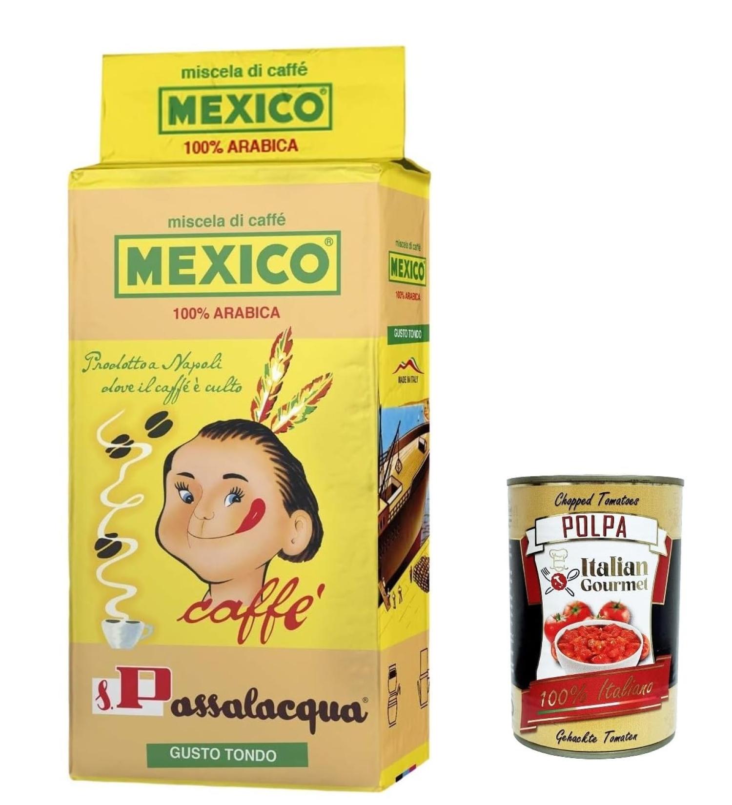  Italian Gourmet E.R. Passalacqua Mekiko Mexico 100% arabica Italian ground coffee 250 g + Italian Gourmet Pulp 400 g - Buy Online on GoSupps.com