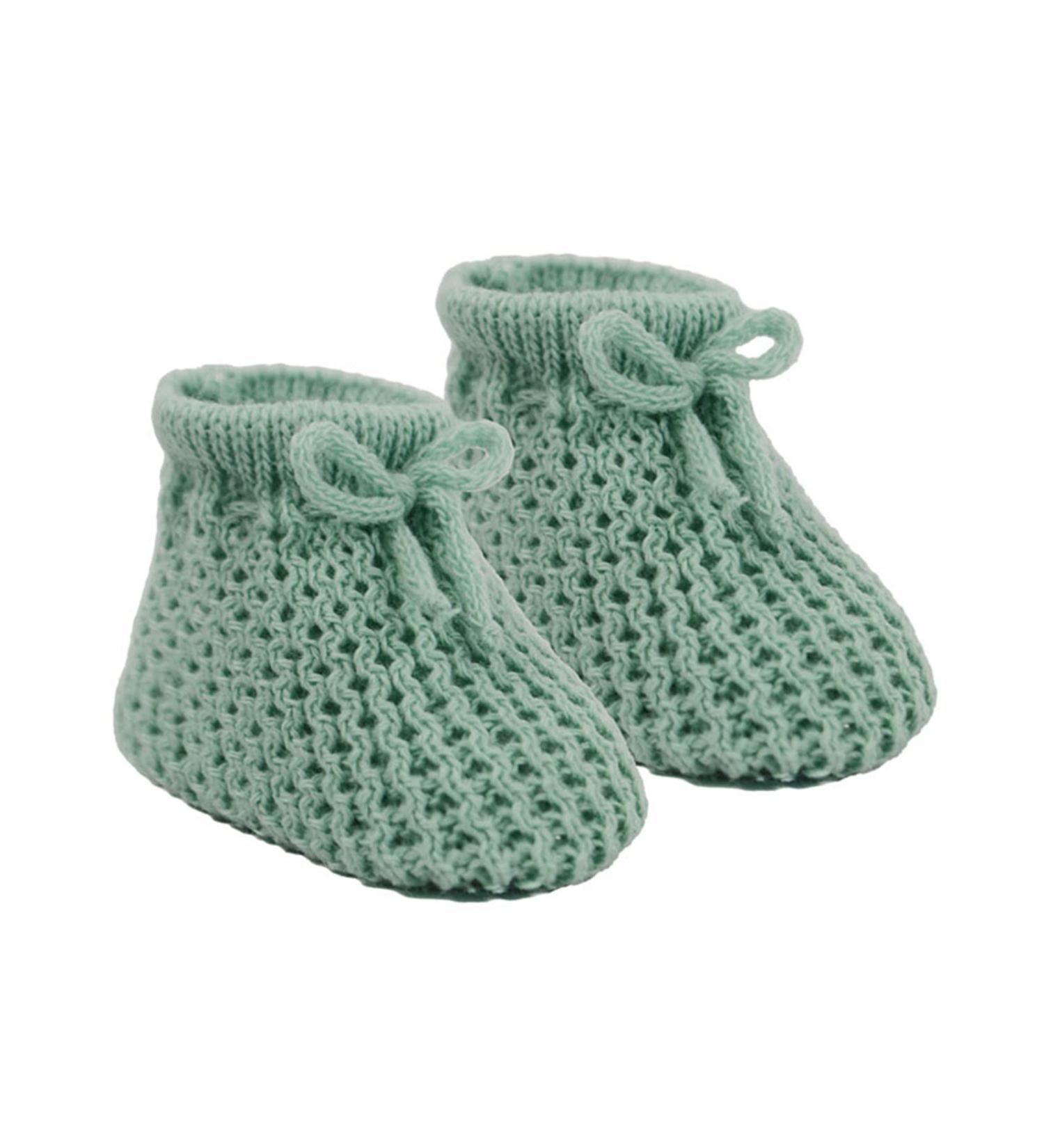Newborn Baby Boys Girls Mesh Booties Baby Knitted Bootees Soft Cute Booties Baby Booties NB-3 Months S401 3 Months Sage Green