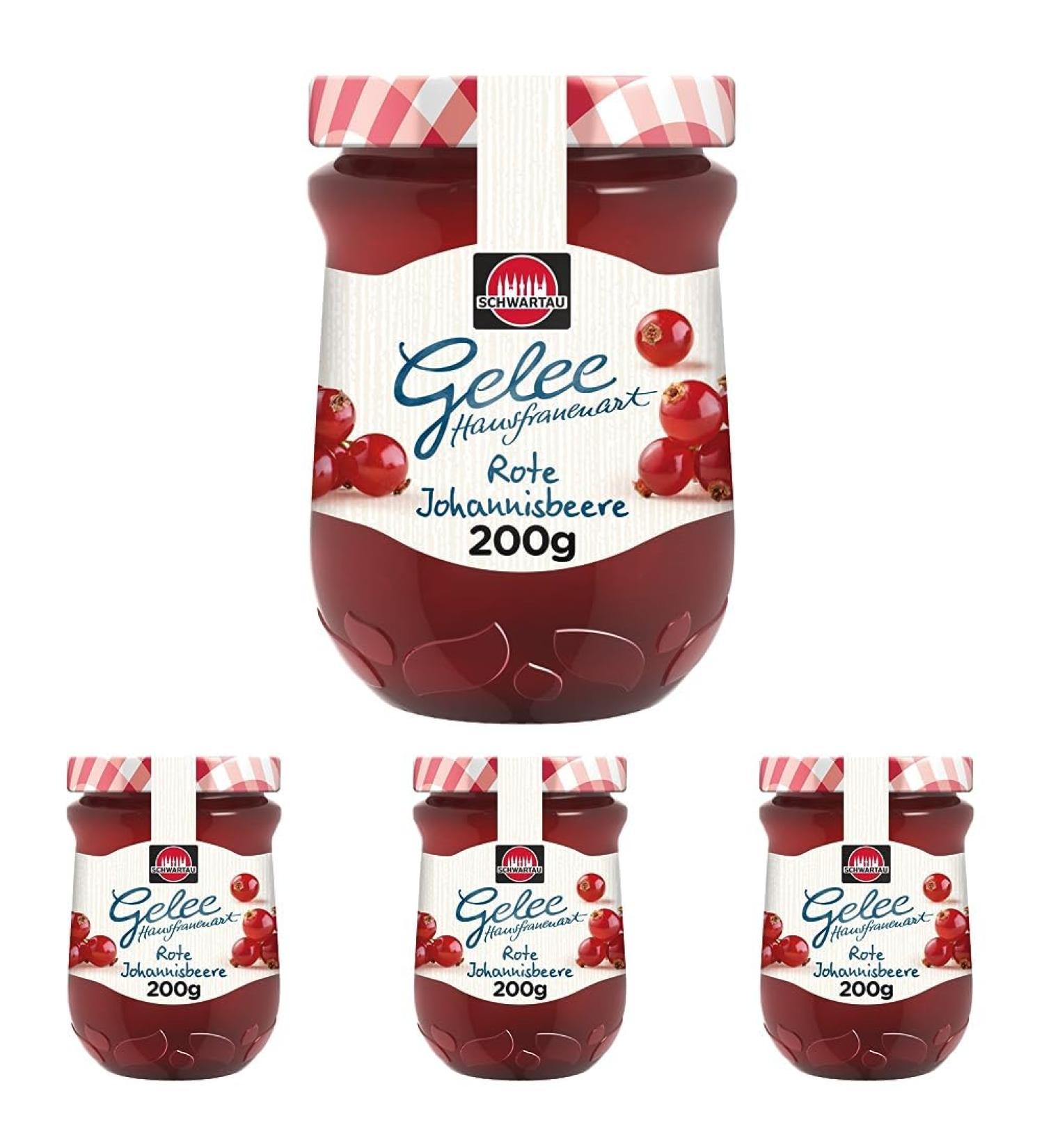 Buy Schwartau Redcurrant Jelly 200g (Pack of 4) - Premium Fruit Juice Spread for International Shipping - Buy Online on GoSupps.com
