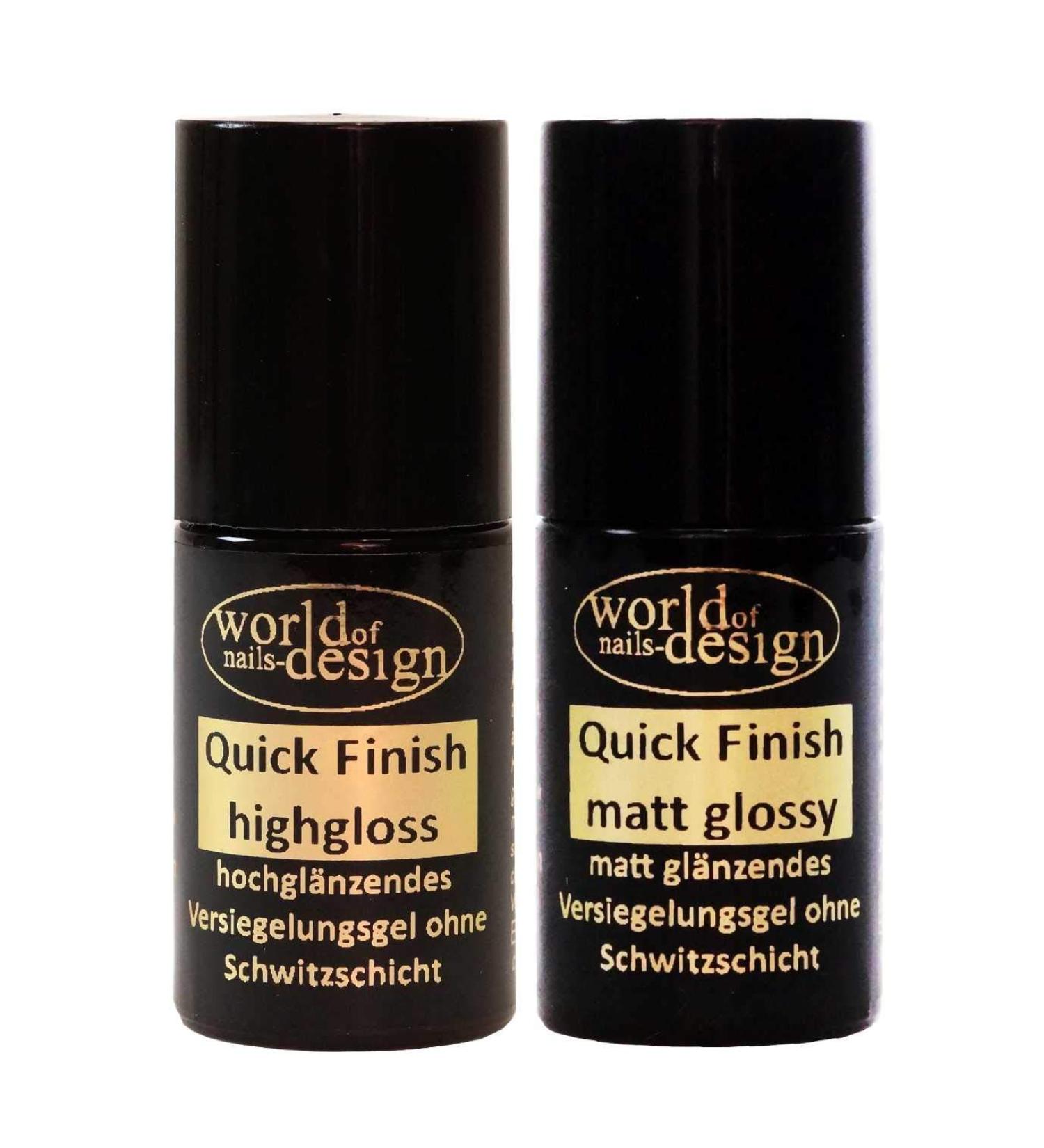 World of Nails LED/UV Quick Finish Gel - High Gloss & Matt Sealing Gel (2x6ml) | International Shipping - Buy Online on GoSupps.com