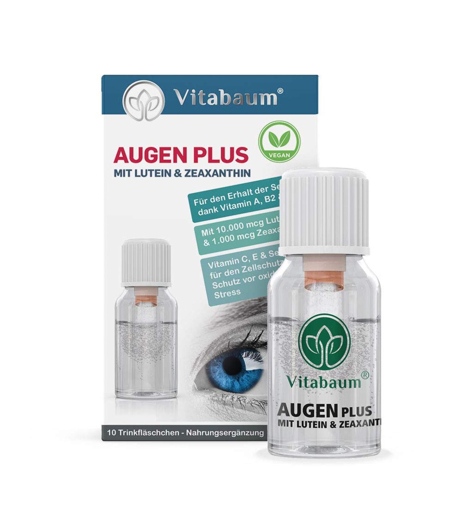 Vita Tree Eyes Plus - 10 000 mcg Lutein & 1 000 mcg Zeaxanthin for Eyesight | Vegan | 10 Bottles of 10ml - Buy Online on GoSupps.com