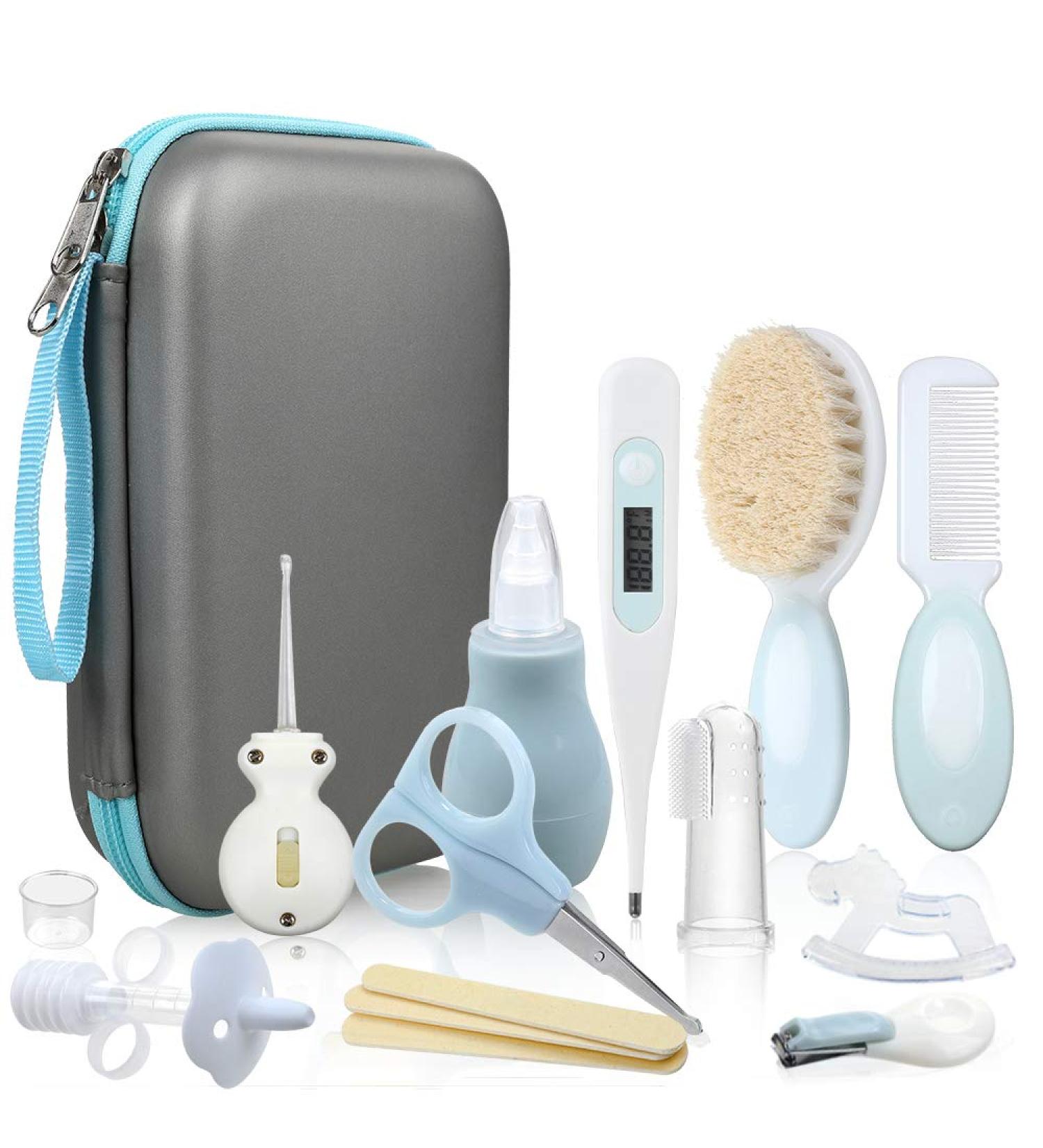 Lictin 15-Piece Baby Care Set | Newborn Bath & Starter Kit for Babies and Toddlers - Blue | International Shipping Available - Buy Online on GoSupps.com