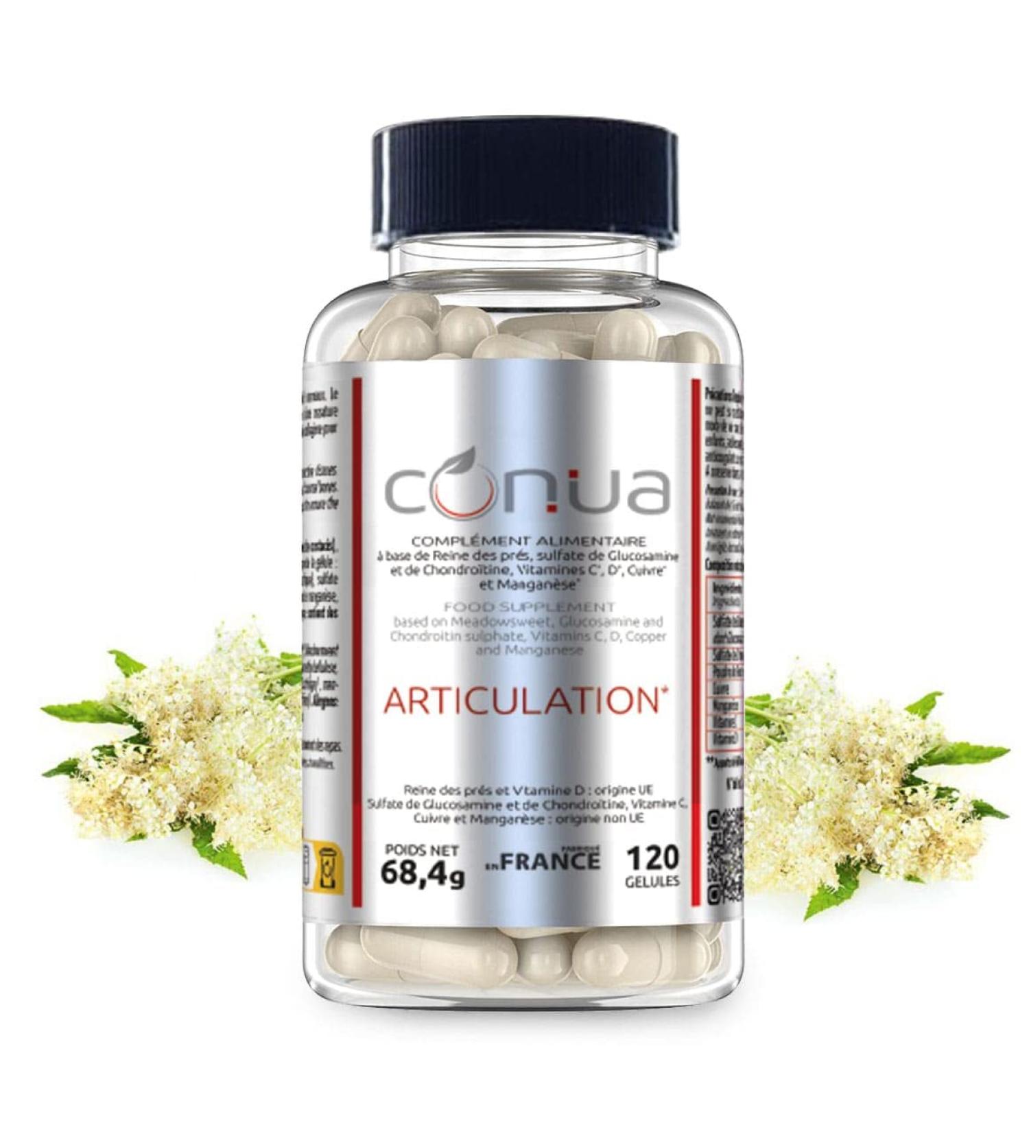 Conua 7-in-1 Painful Joints Formula | GLUCOSAMIN + CHONDROITIN Mobility & Joint Flexibility | Capital Bone Flexibility | + Vitamin C & D + Copper + Manganese + Meadow Queen - Buy Online on GoSupps.com