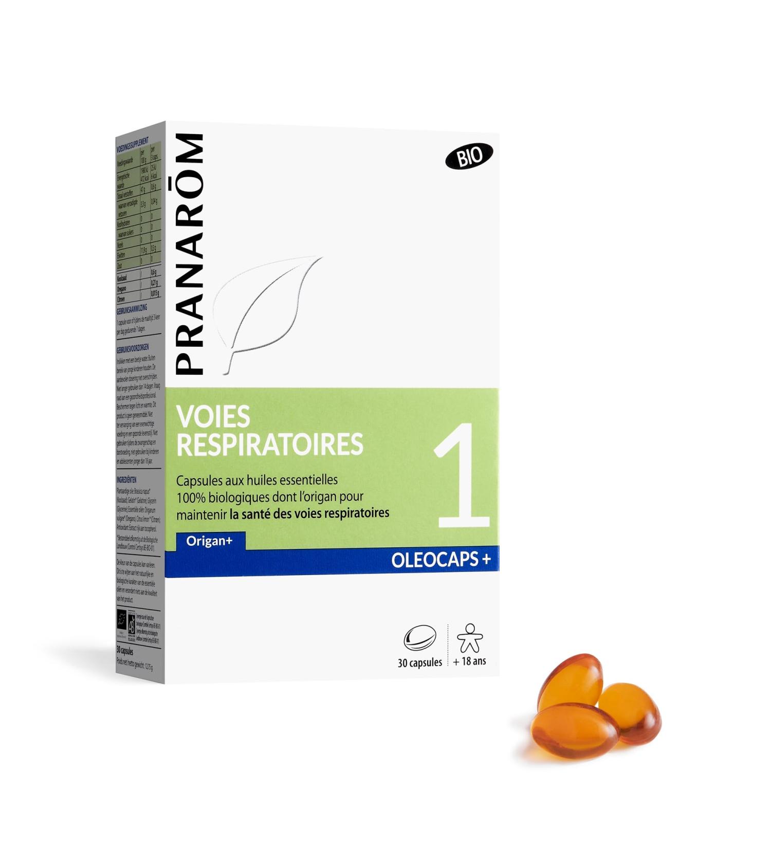 PRANAR M - Ol ocaps 1 - Voies Respiratoires - Aux Huiles Essentielles Cibl es - Origan Vulgaire Et Citron - 100% Naturelle Et Bio - HECT - 30 Capsules Pr dos es - Buy Online on GoSupps.com