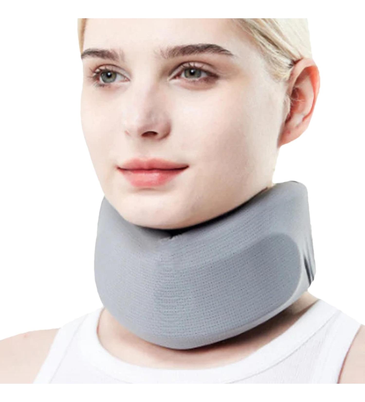 Neck Brace - Adjustable Soft Brace Wraps for Neck - Neck Support Brace for Sleeping Foam Cervical Collar Soft Foam Wraps for Women & Men Gray M - Buy Online on GoSupps.com