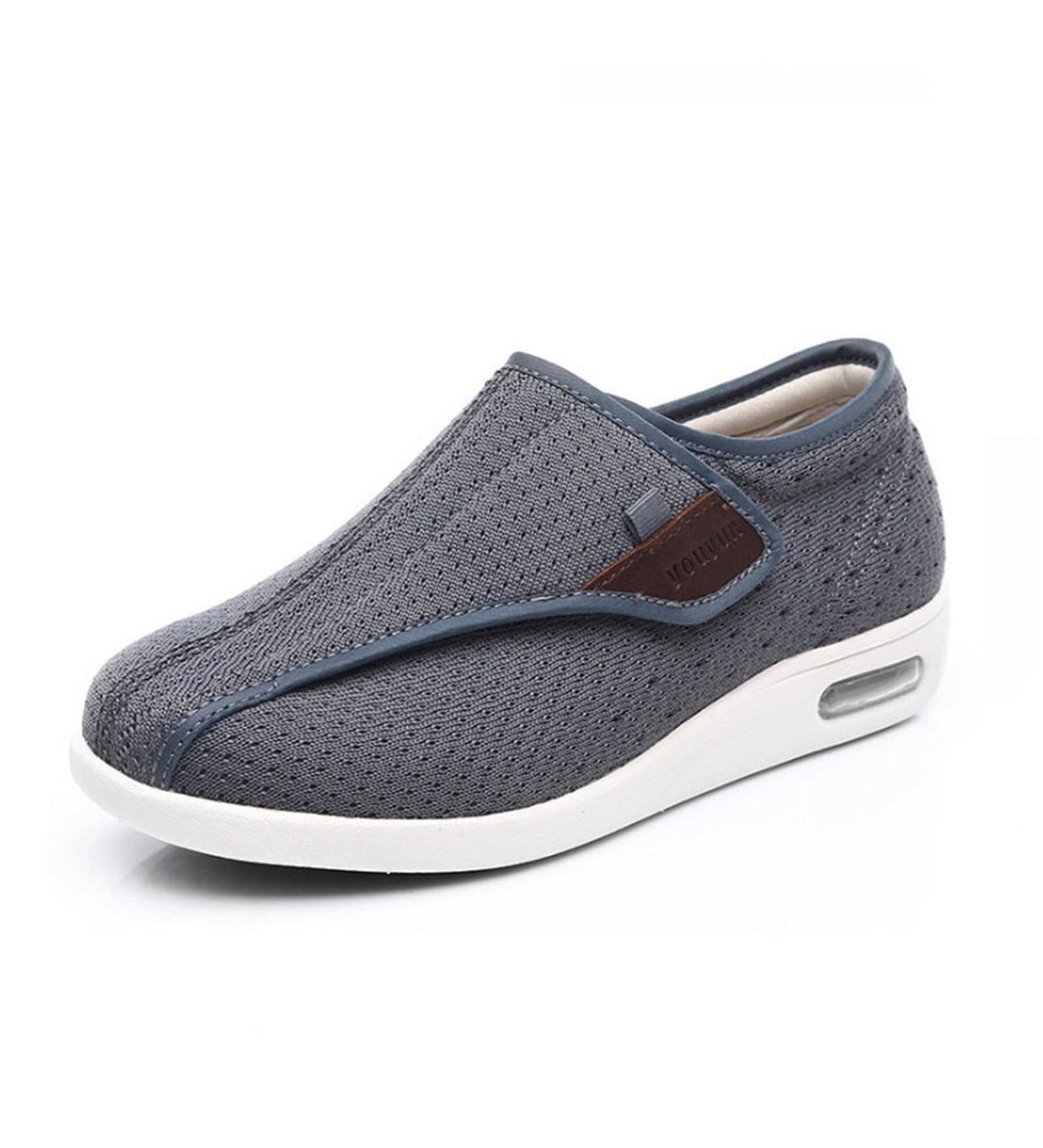 Yytcsjz Men's Diabetic Shoes - Adjustable Large Size Walking Shoes for Edema, Arthritis, Swollen Feet - Non Slip Summer Footwear (Grey, Size 8) - Buy Online on GoSupps.com