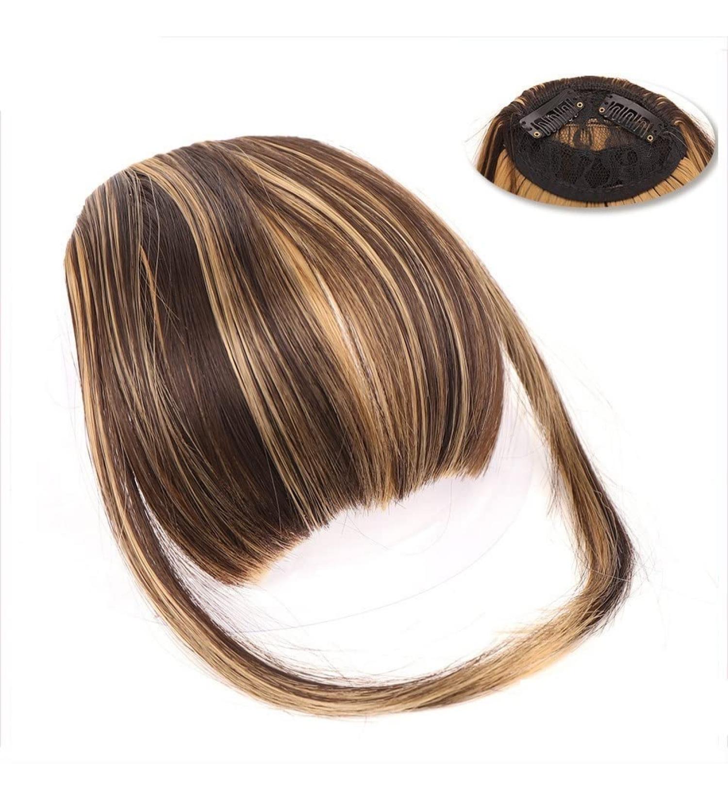 Bangs Hair Clip Synthetic Clip in Hair Bangs Extension French Bang Hairpiece Clip in Thick Natural Full Front Neat Bangs with Temple for Women Girls Bangs Clip in Hair (Color : 0017 Size : 15cm) 15cm 0017 - Buy Online on GoSupps.com