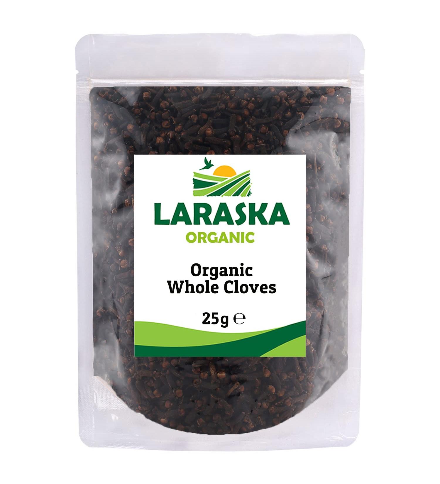 Certified Organic Whole Cloves 25g - Antioxidant for Cooking, Smoothies, Tea - Buy Online on GoSupps.com