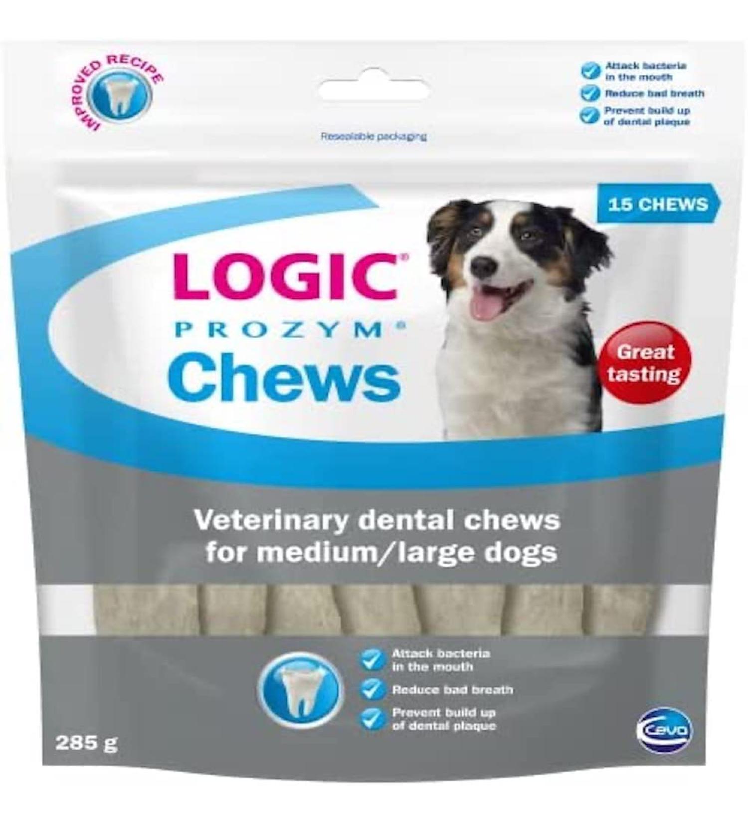 Logic Prozym Chews for Medium to Large Dogs - Neutral Flavor - Buy Online on GoSupps.com