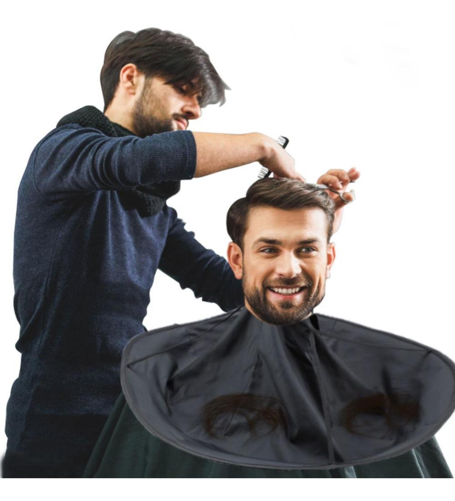 FILFEEL Barber Cloak - Professional Hair Cutting Cape Umbrella for Adults | Salon & Barber Hairdressing (12-Black - Buy Online on GoSupps.com