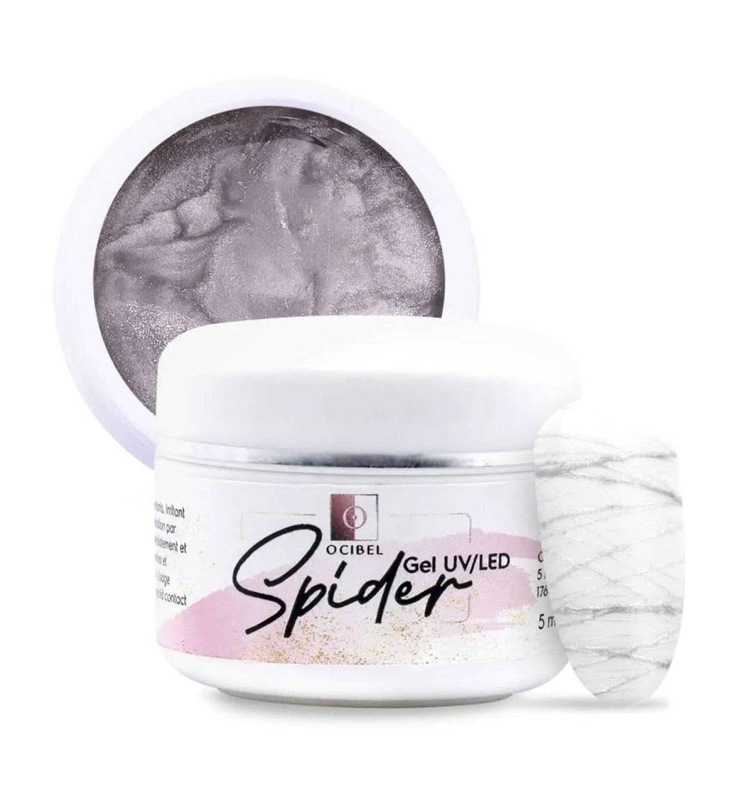 OCIBEL OCIBEL - Silver Spider UV/LED Gel - 5 ml for Manicures False Nails and Nail Art