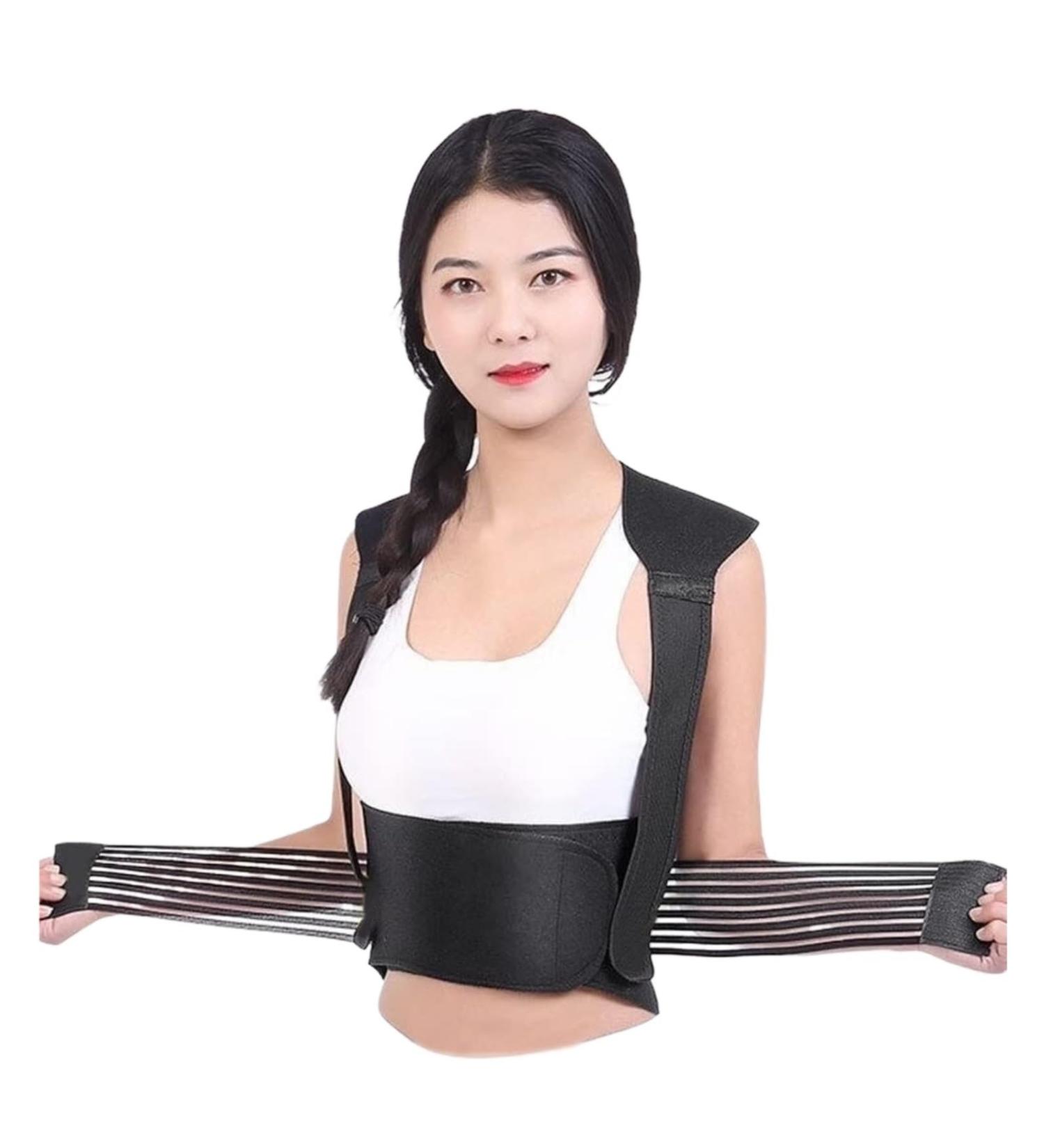 Back Support Back Brace Lumbar Support Self-Heating Magnetic Therapy Full Back Support Belt Shoulder Back and Neck Back Support Belt(Medium) Medium Black - Buy Online on GoSupps.com