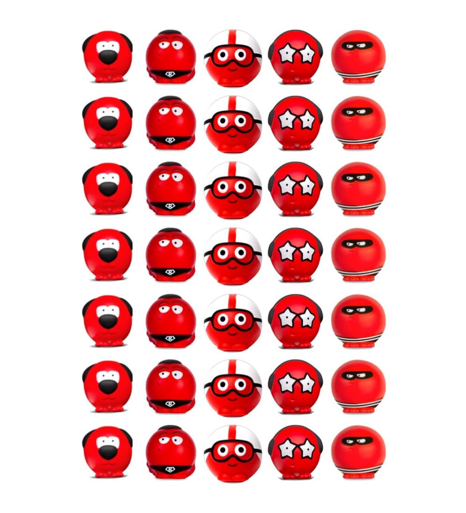 35 x Red Nose FACES Party Pack Edible Wafer or Icing Cupcake Toppers Fun Charity Party Cake Decorations Perfect For Brownies Cookies Muffins & More! (Edible Wafer Card)