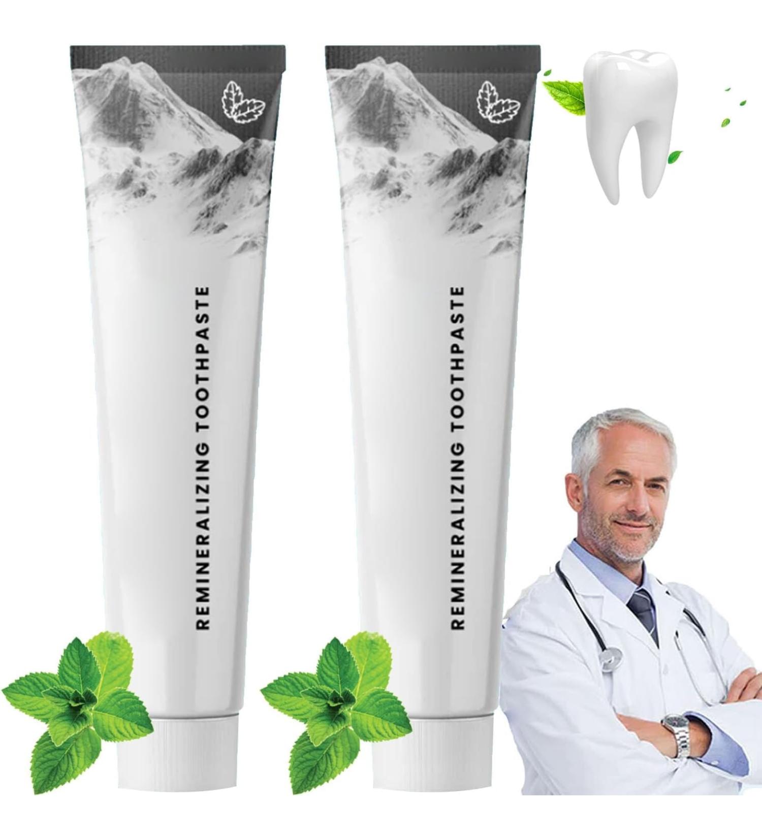 Toothpaste - Remineralizing Gum Toothpaste Organic Mastic Mint Fresh Mouth & Teeth Cleaning (2 PCS) - Buy Online on GoSupps.com