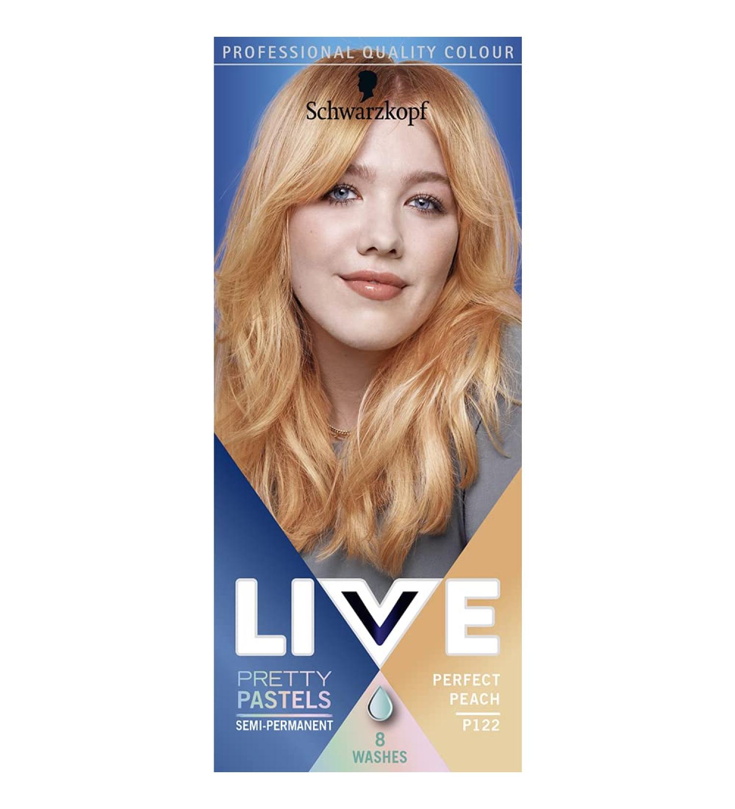 Schwarzkopf LIVE Pretty Pastels Peach Copper Hair Dye - Semi-Permanent, Lasts Up To 8 Washes - Buy Online on GoSupps.com