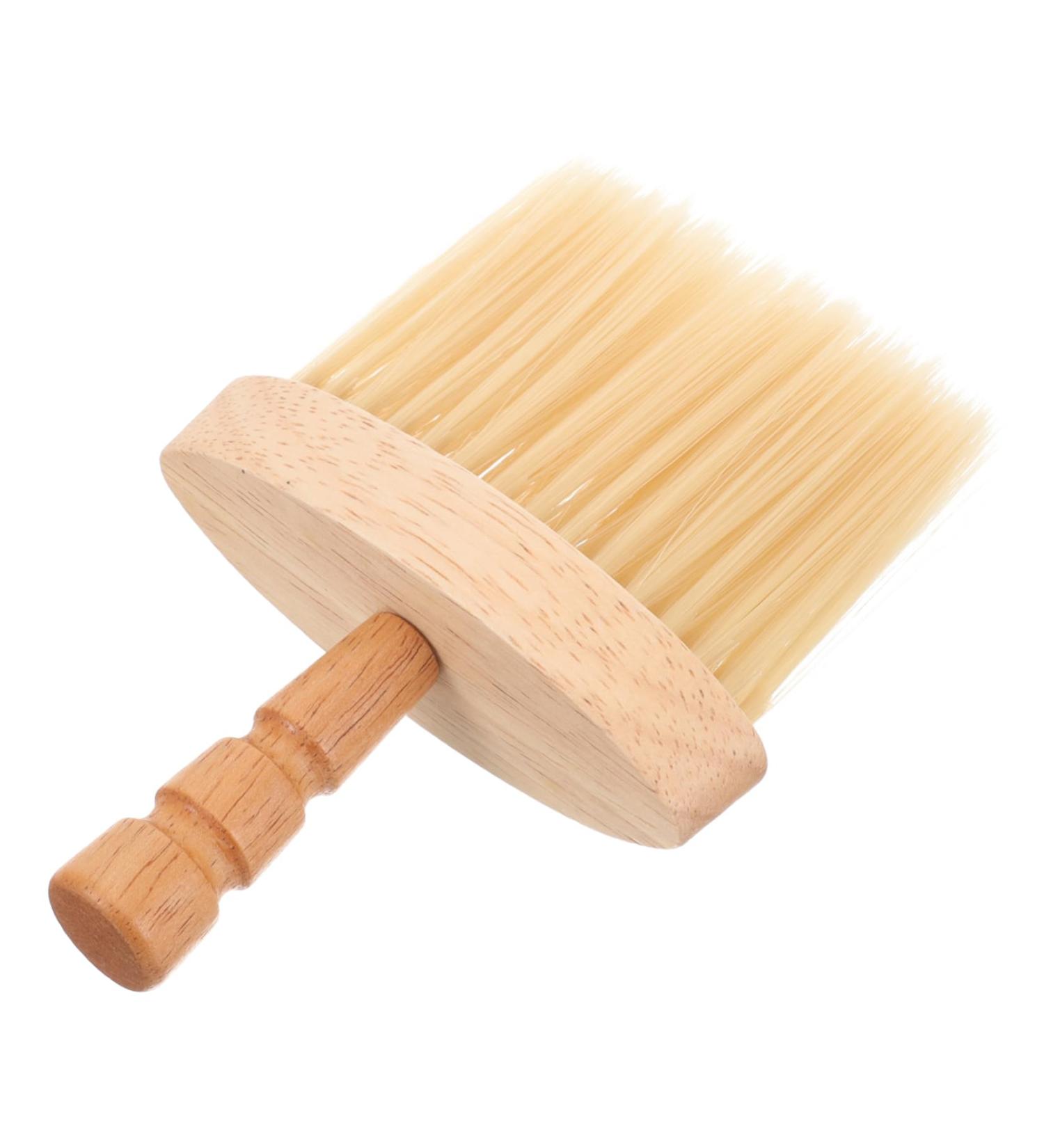 MAGICLULU Hairdressing Bristle Brush Neck Brush Tool Barber with Wood Handle Shaving Brush Barber Accessories Salon Shave Brush Barber Brush Neck Duster Manual Sharpened Yellow Hair - Buy Online on GoSupps.com