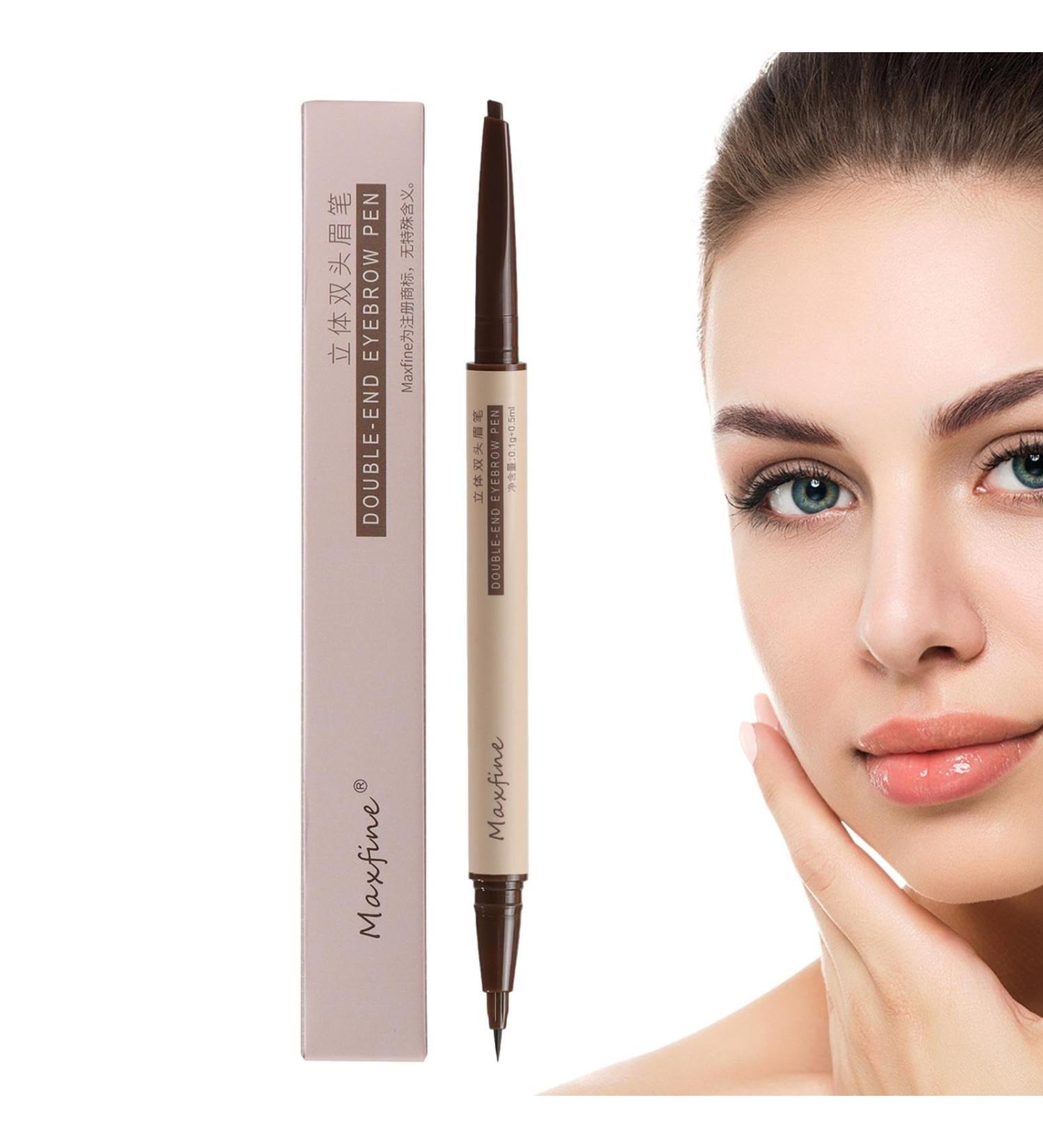 Eyebrow | Brow Enhancing - Sweat-Proof Waterproof Professional Dual-Ends Eyebrow Pencil with Fine Tip Shakven 03# Gray Black - Buy Online on GoSupps.com