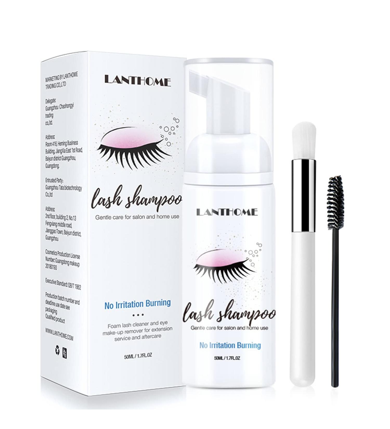 50ml Eyelash Cleaner Foam - Best Shampoo for Eyelash Extensions & Natural Lashes | Makeup Remover for Salon & Home Use - Buy Online on GoSupps.com