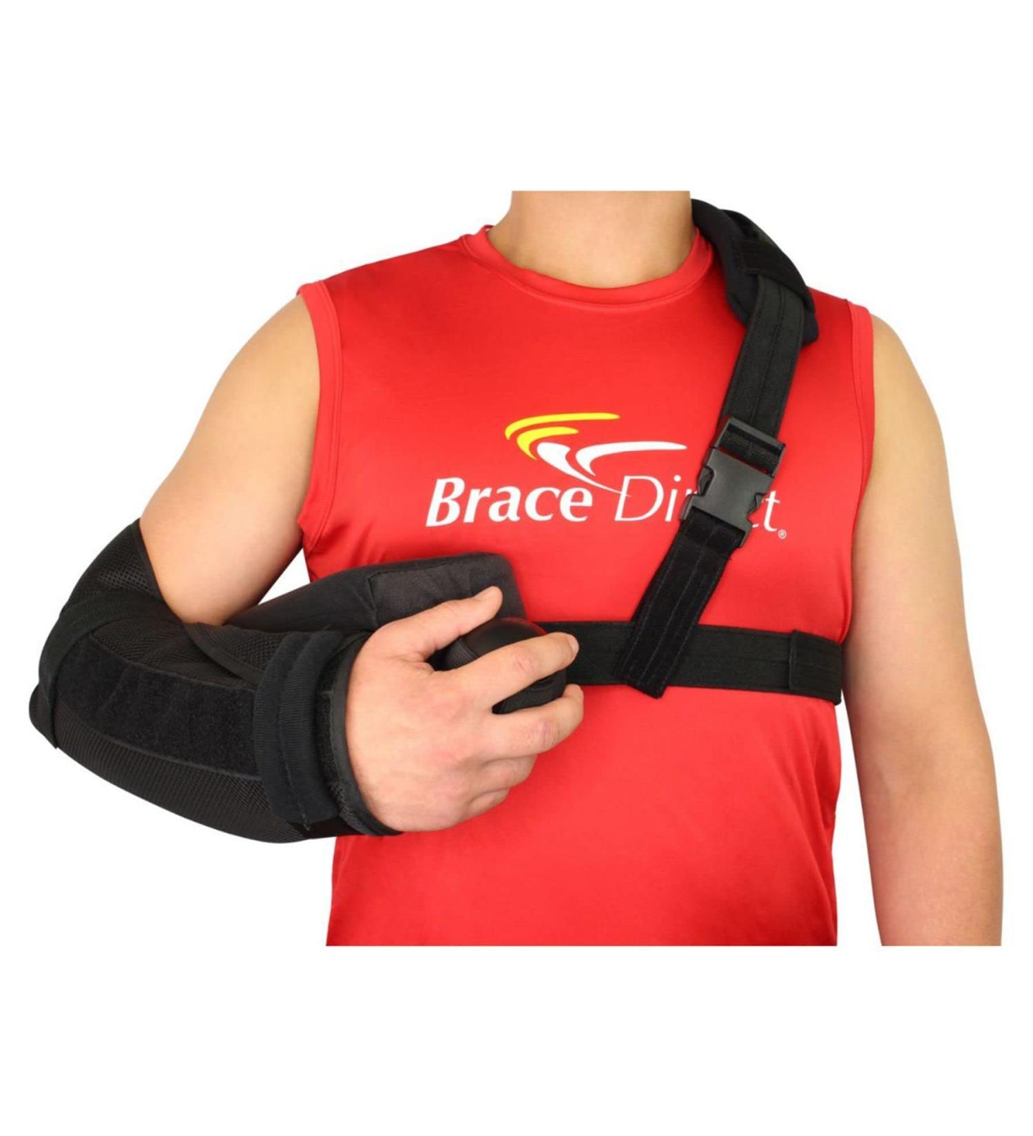Buy Brace Direct Shoulder Immobilizer with Abduction Sling - Injury Support for Dislocations Rotator Cuff & Post Surgery - Buy Online on GoSupps.com