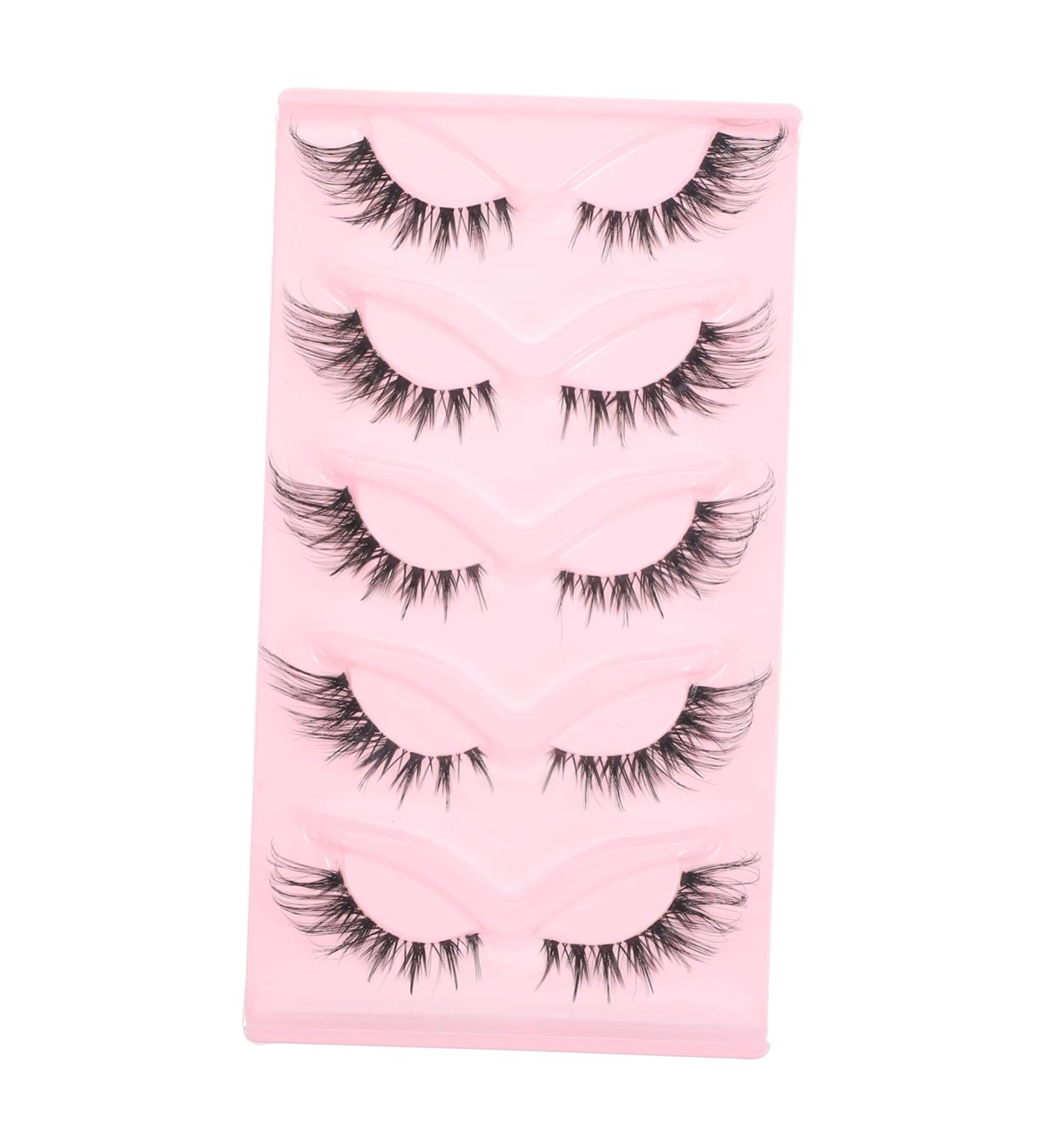 FRCOLOR 5 Pairs False Lashes Fake Eyelashes Bulk Eyelashes Eyelash Strips Eye Lash Extension Lashes Strip Lashes in Bulk Eye Lashes Makeup Lash Artificial Fiber Cosmetics End of Eye - Buy Online on GoSupps.com