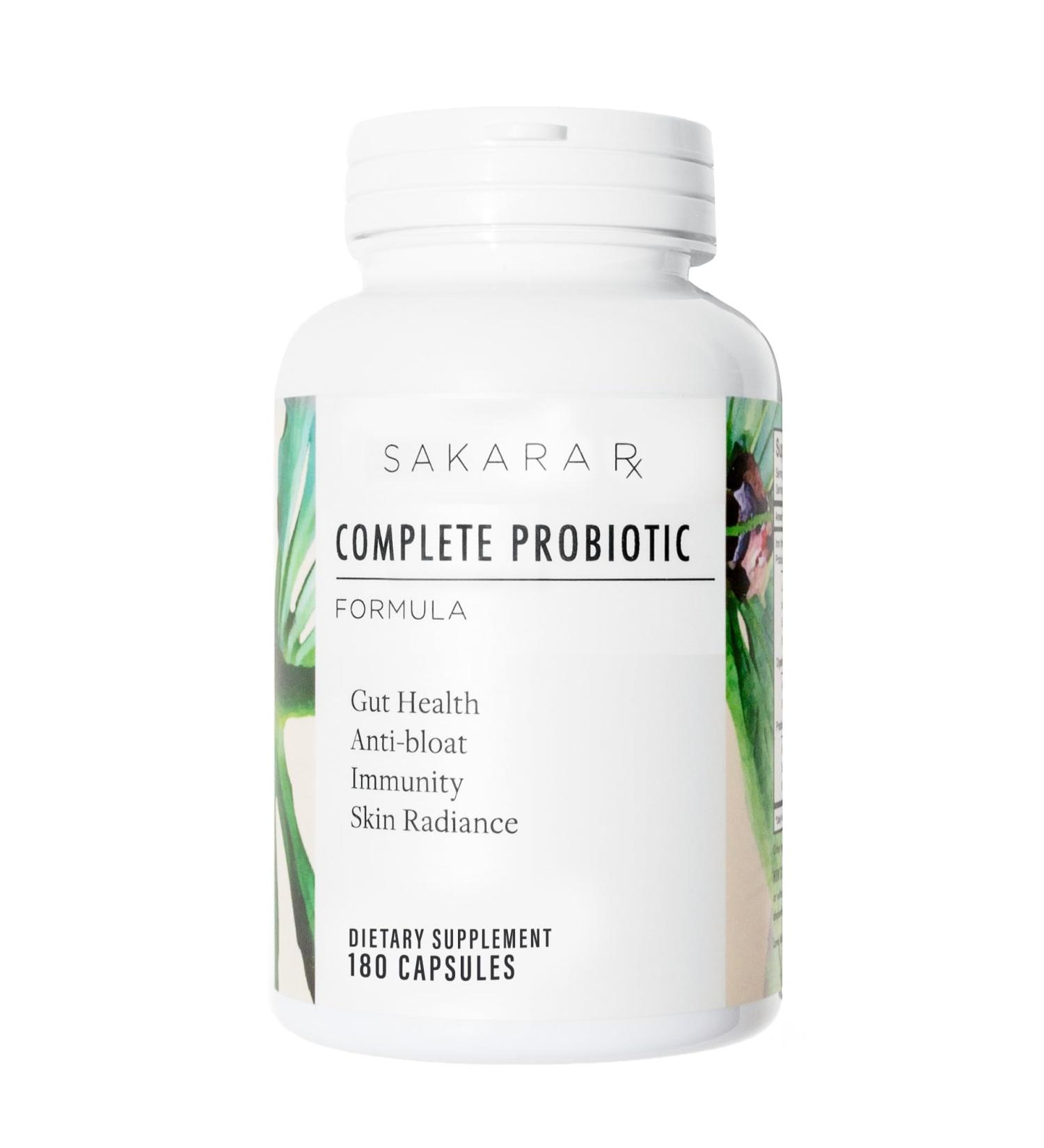 SAKARA Complete Probiotic - Prebiotics and Probiotics for Women Digestive Health Supplements Supports Bloating Immune System & Skin Radiance Gut Health for Women with 3 Billion CFU's - 180 Capsules - Buy Online on GoSupps.com