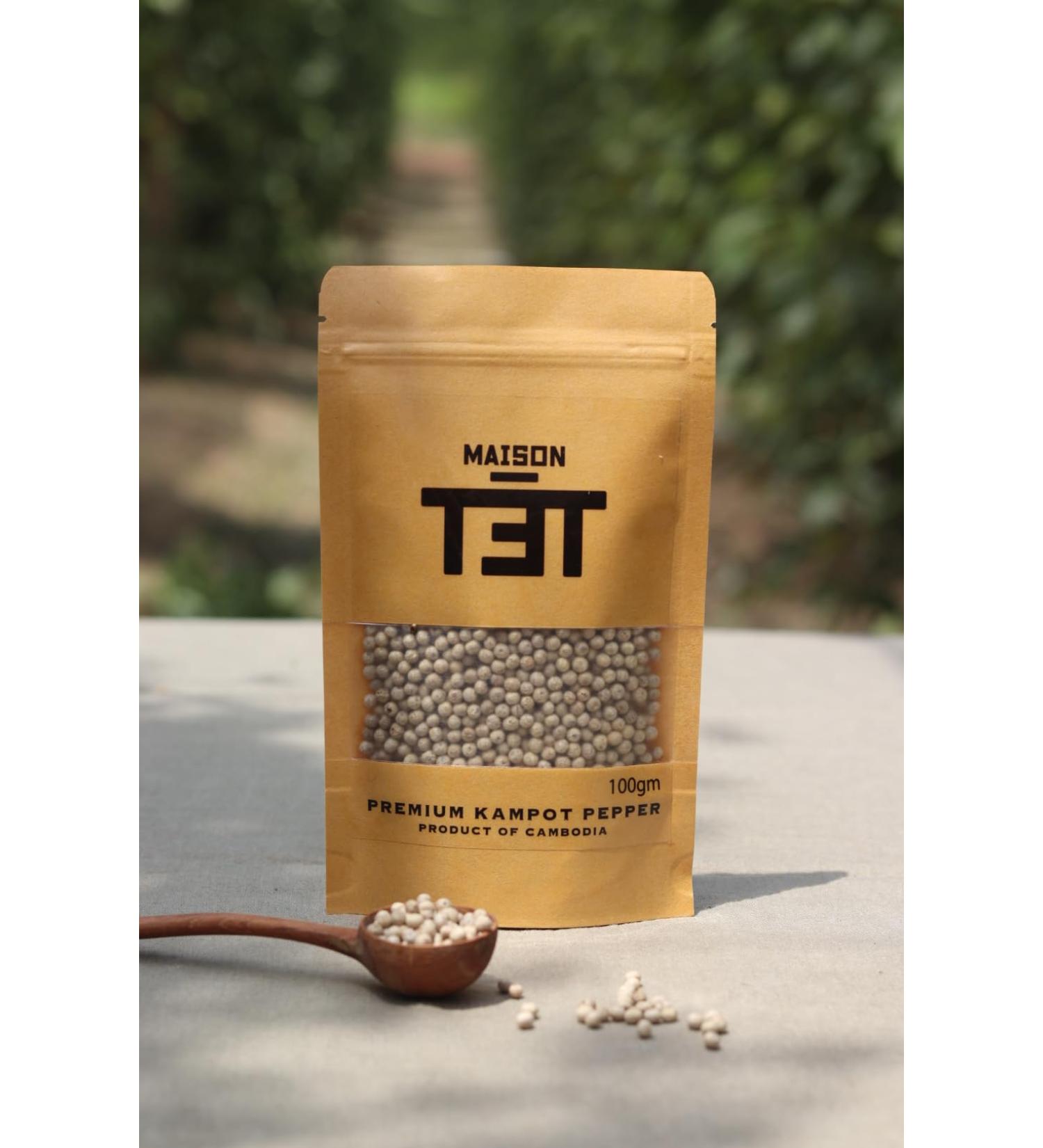 Aries Farm Premium White Kampot Pepper 100g Certified - Buy Online on GoSupps.com