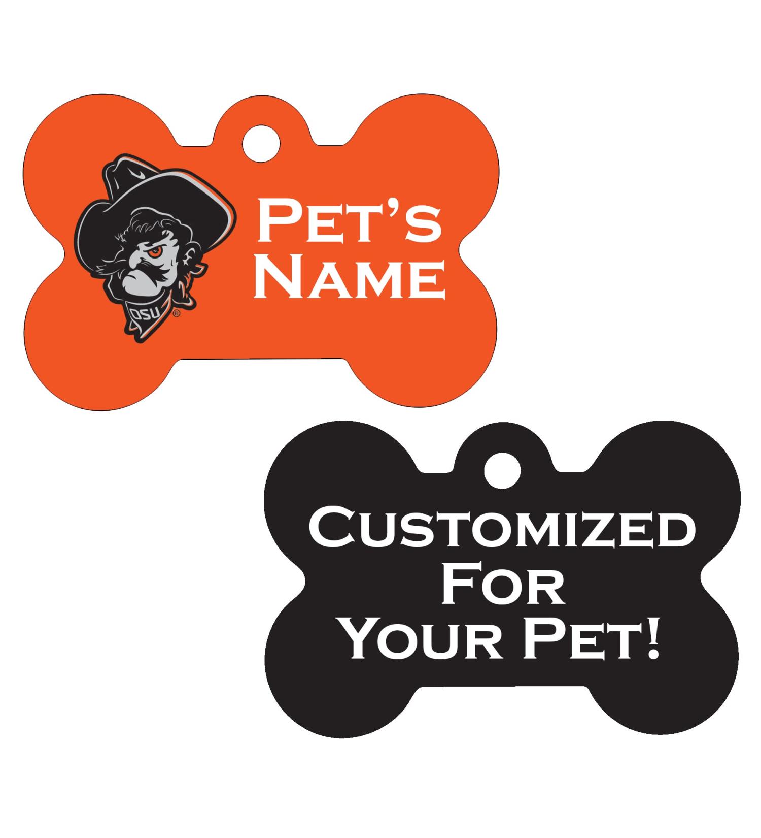 Oklahoma State Cowboys 2-Sided Pet ID Dog Tag | Personalized Orange - Buy Online on GoSupps.com
