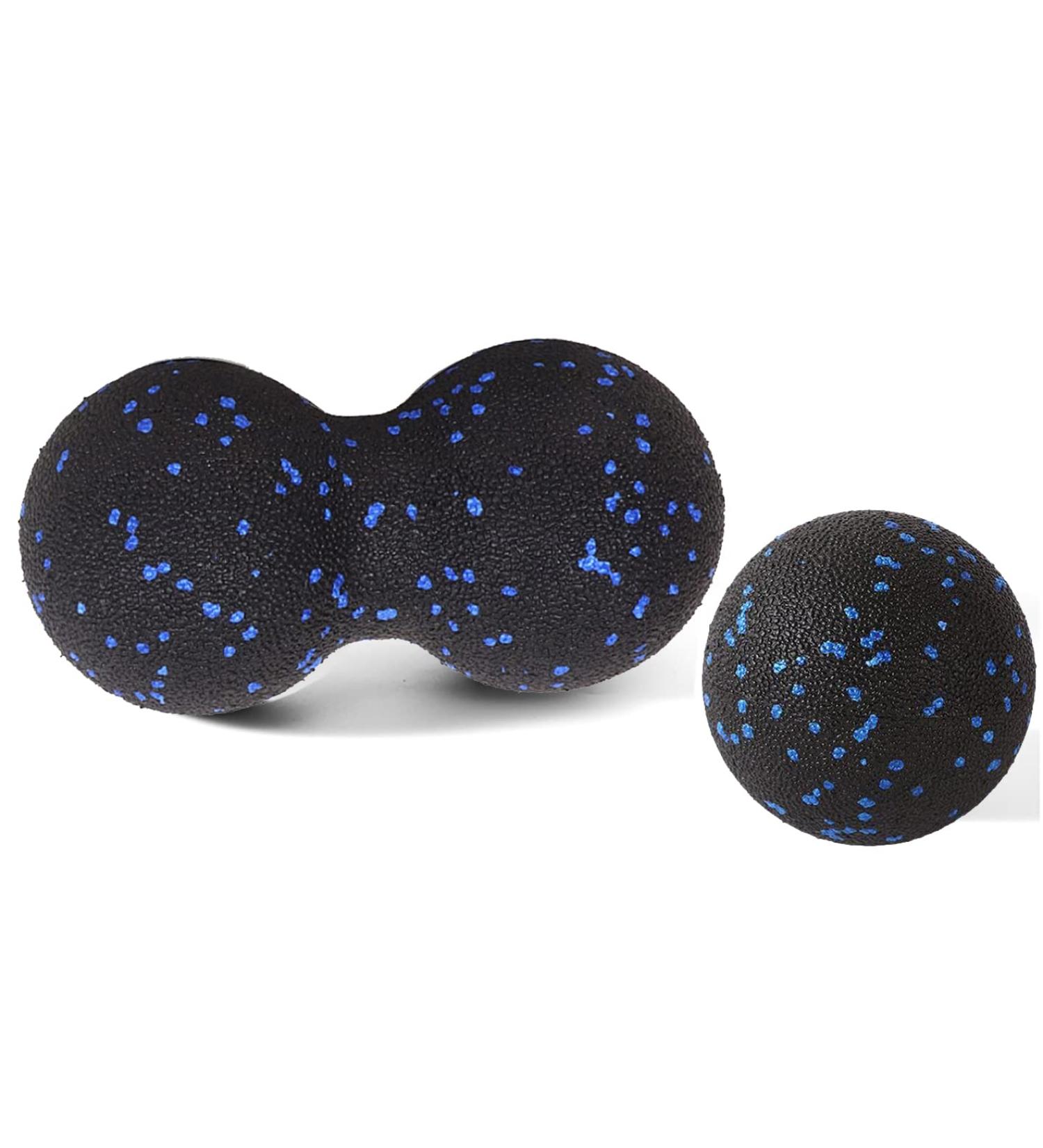 Fascia Training Set - Klein Faszien Roll Massage Balls & Trigger Point Release for Spine & Neck - Blue - Buy Online on GoSupps.com