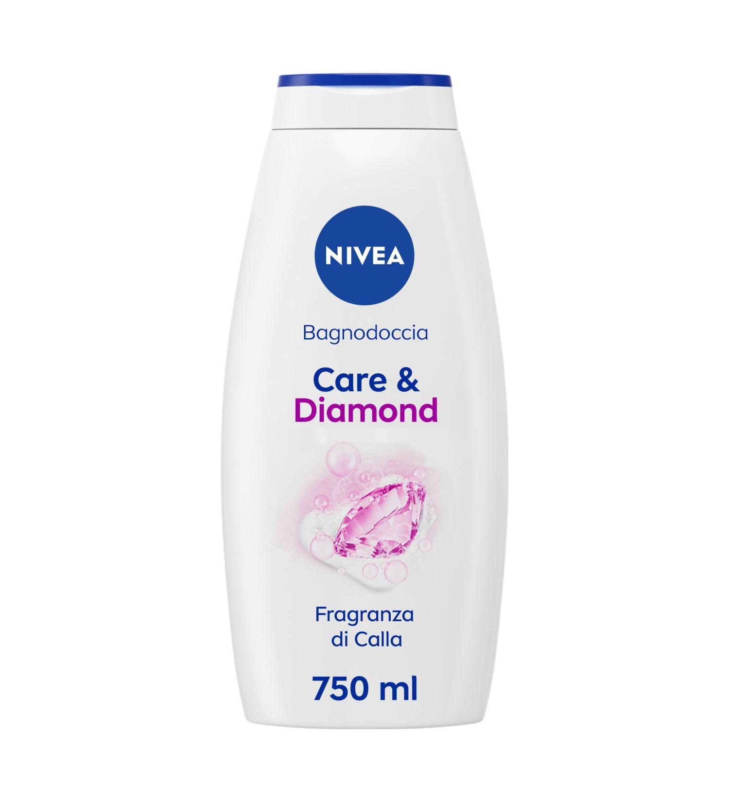  NIVEA NIVEA Care & Diamond Bath Shower 750ml Soap in Cleansing and Moisturizing Cream Shower Cream Enriched with Vitamins C E and Nutritive Oils with Calla Floral Scent - Buy Online on GoSupps.com