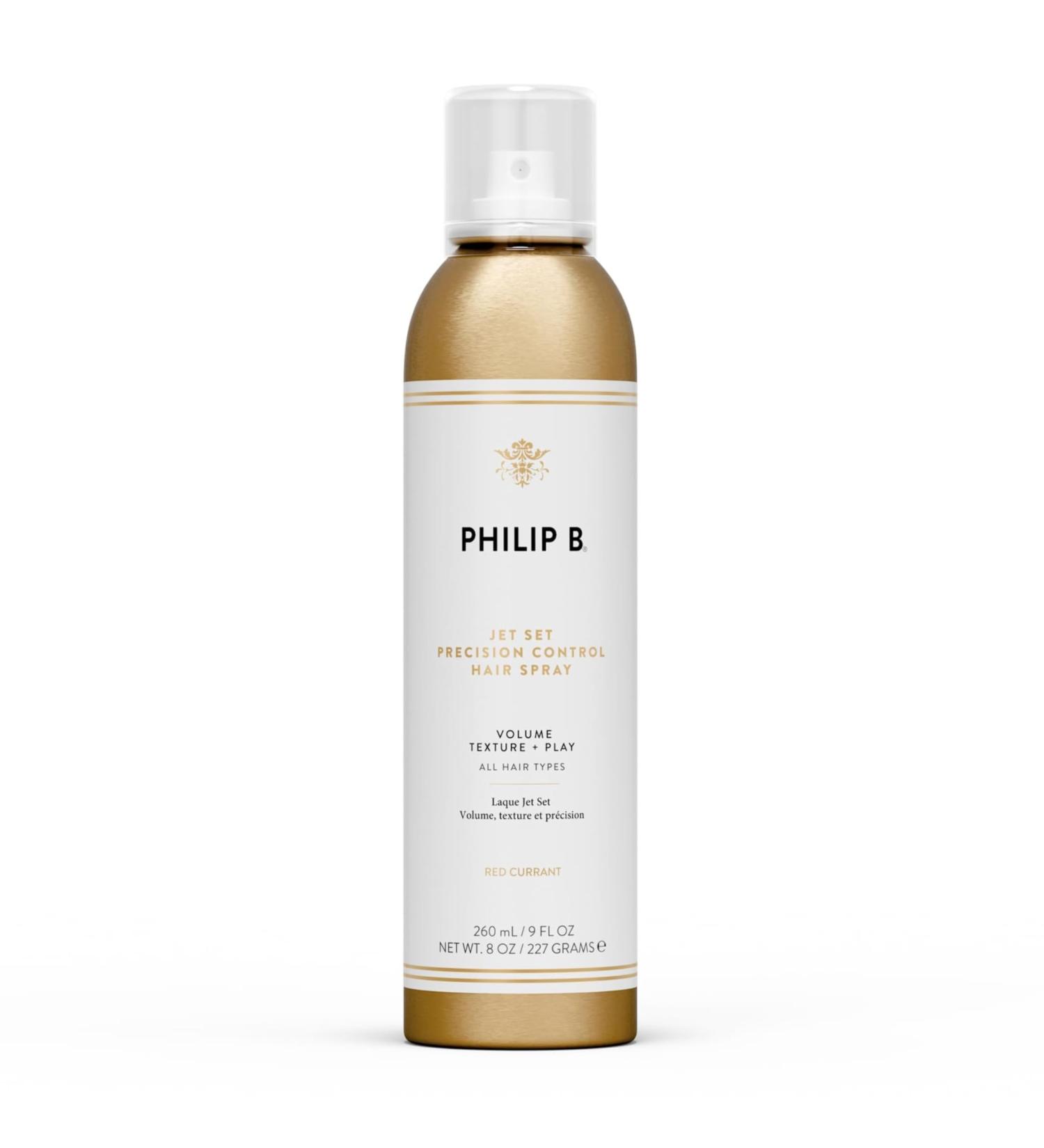 PHILIP B. Jet Set Precision Control Hair Spray (9 oz) - Add Volume and Texture With a Medium Soft Touch Hold 8 Ounce (Pack of 1) - Buy Online on GoSupps.com