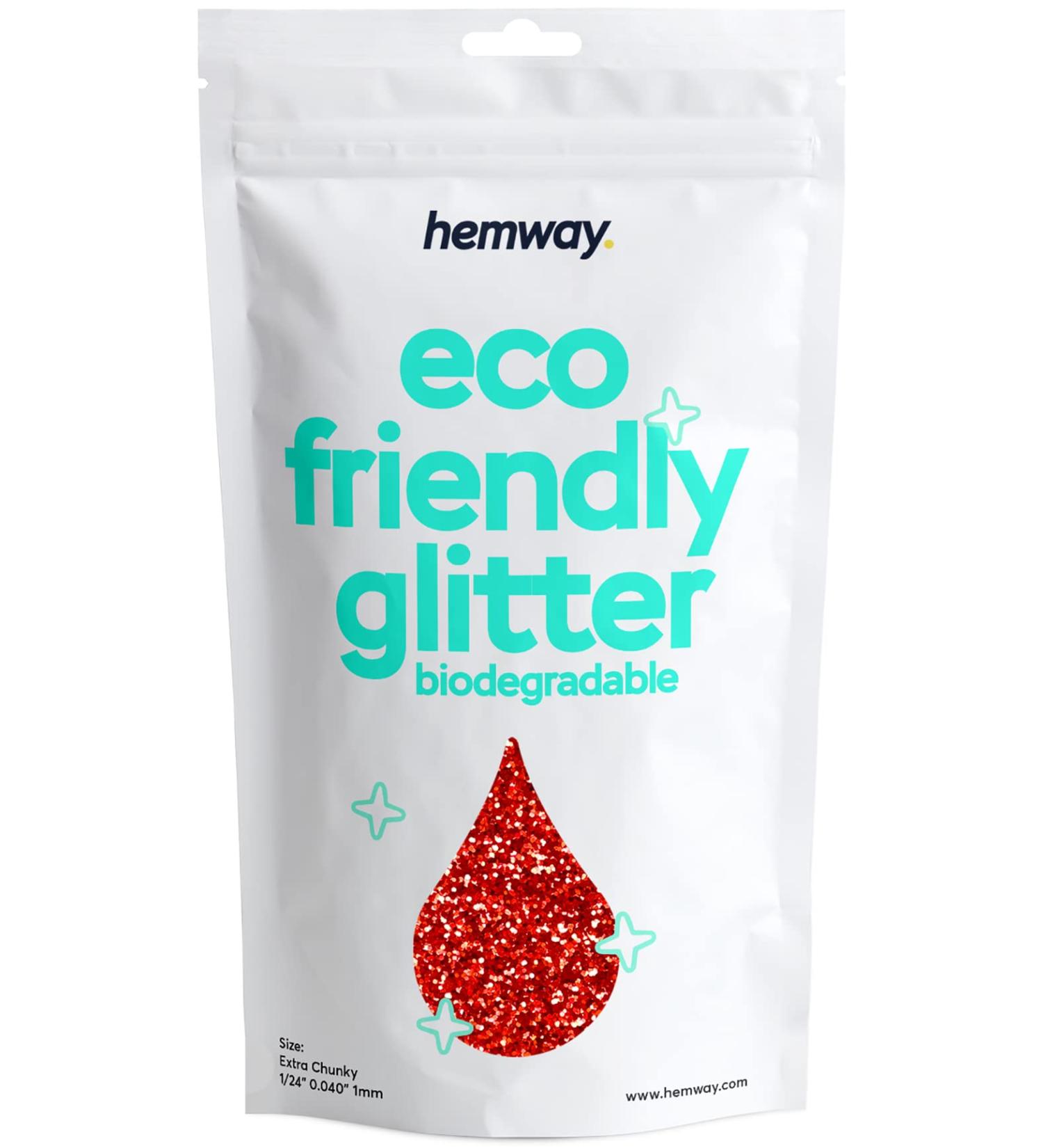 Buy Hemway Eco-Friendly Biodegradable Glitter 100g | Vegan Face Body & Craft Sparkle Safe for Festivals & Cosmetics Red - Buy Online on GoSupps.com