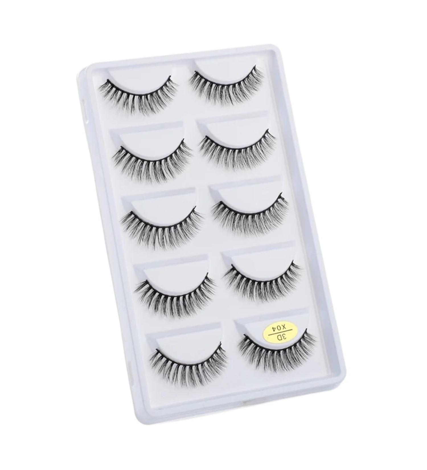 UAMOU 10/50/100 Boxes Mink Eyelashes Fluffy 3D Mink Lashes Makeup Natural Long Volume False Eyelashes Bulk Faux Cils Custom Cheerfully (Color : 5 Pairs X04 Size : 10 Boxes) - Buy Online on GoSupps.com