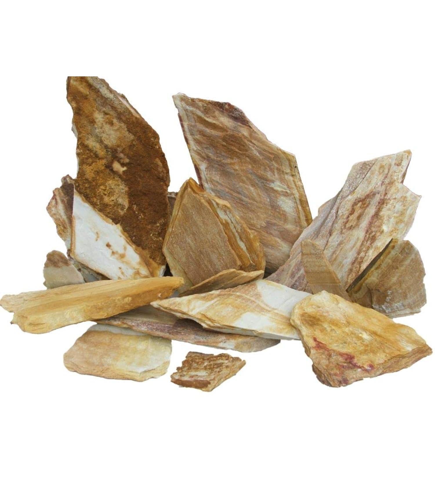 Wyskont Slate Stones - 1kg Natural Rainbow Aquarium & Terrarium Decoration | Aquarium Accessories & Aquascaping Stones - Buy Online on GoSupps.com