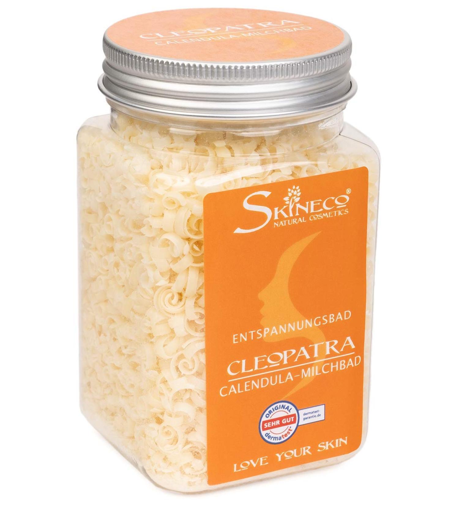 Skineco Cleopatra Milk Bath | Sustainable Bath Additive with Calendula & Goat Milk | Feel-good Bath for Sensitive Skin | Relaxation Bath | Care Bath | Handmade Natural Cosmetics | for Skin Care - Buy Online on GoSupps.com