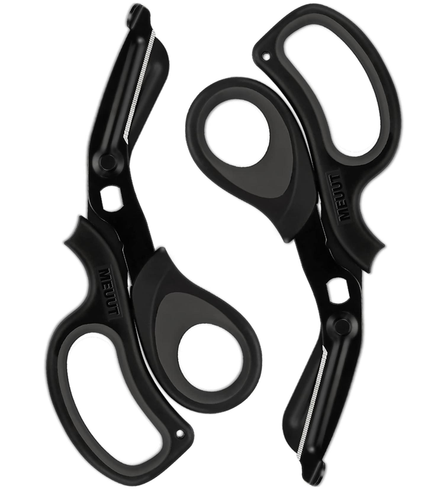 MEUUT 2 Pack 8-Inch Medical Trauma Shears- Patented Surgical Grade Stainless Steel EMT Scissors for Doctors, Nurses, EMT Workers - Black (2 Pack) - Buy Online on GoSupps.com