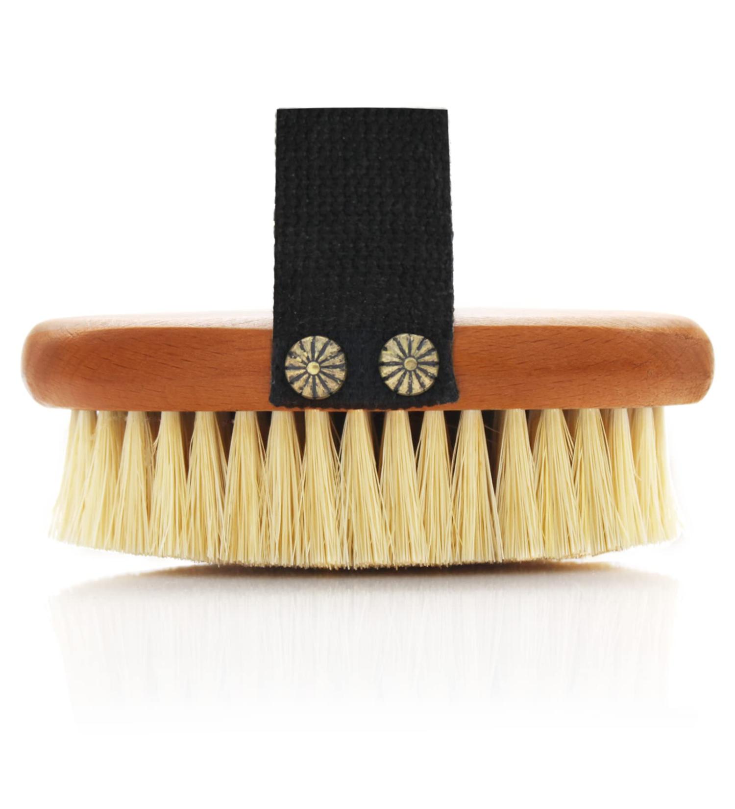 ICANdOIT High Strength Dry Body Brush - Natural Bristle Exfoliating Massage Brush for Cellulite, Lymphatic Drainage, and Soft Skin - Stiff Tampico Fiber for Improved Circulation and Ingrown Hair Prevention - Buy Online on GoSupps.com