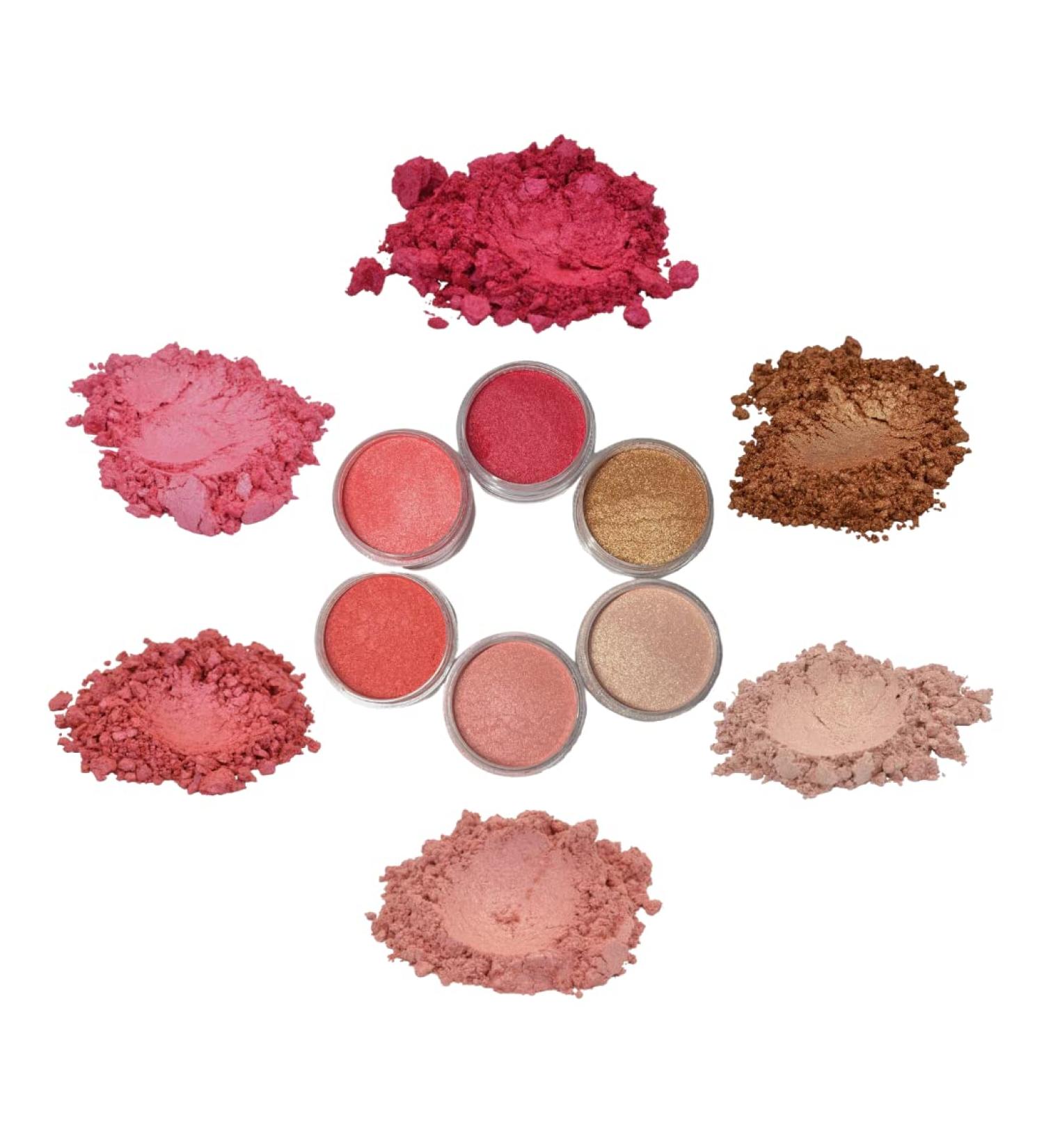 TKB Valentine Pigment Collection - 6 Jars of Cosmetic Grade Pigment for Lip Gloss, Soap, Nail Polish, Makeup - Made in USA - Buy Online on GoSupps.com