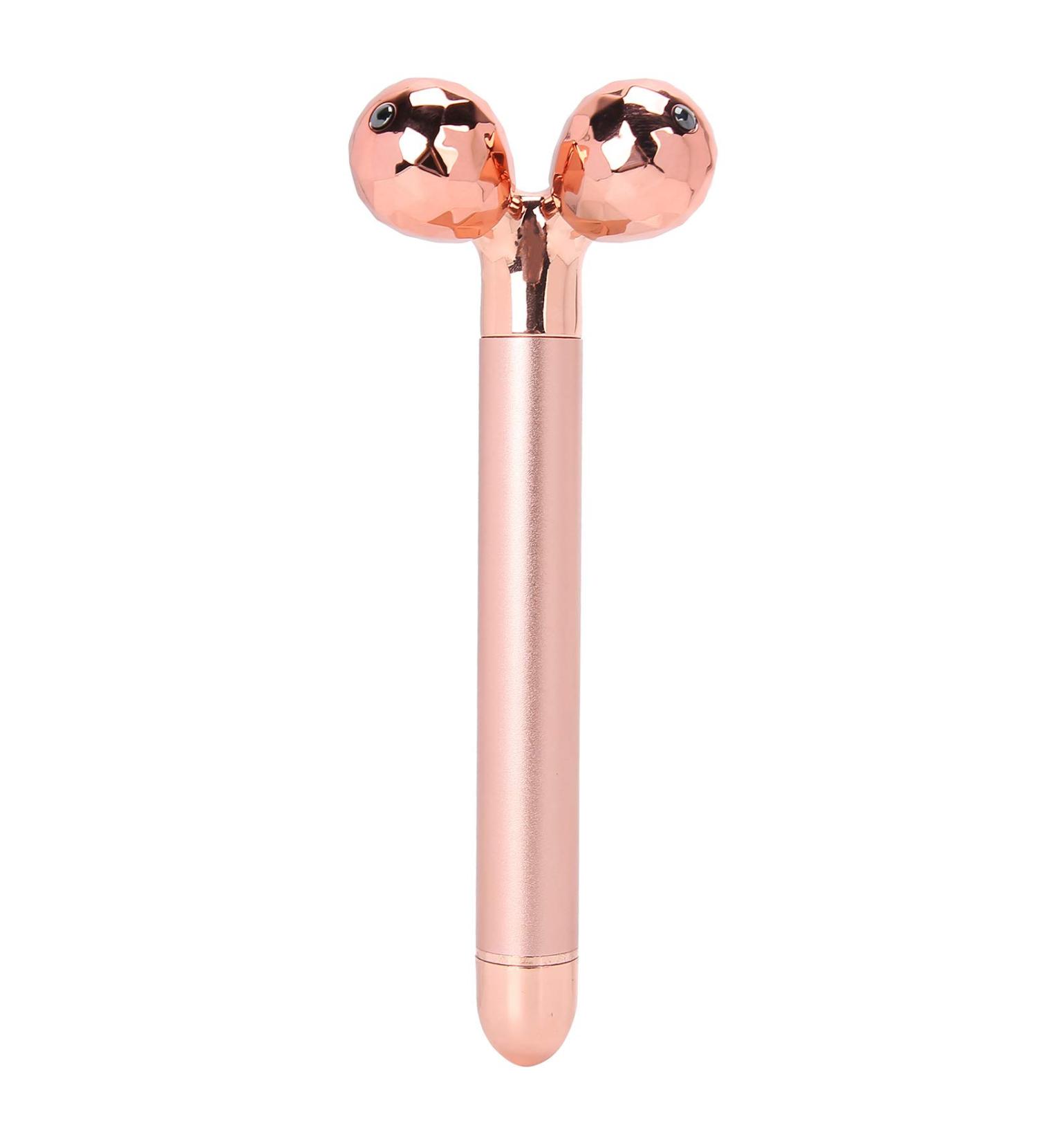 3D Roller Face Massager V Shaped Facial Rollers Face Slimming Tightening Tool Lifting Face Lines Remove Puffiness (Rose Gold) - Buy Online on GoSupps.com