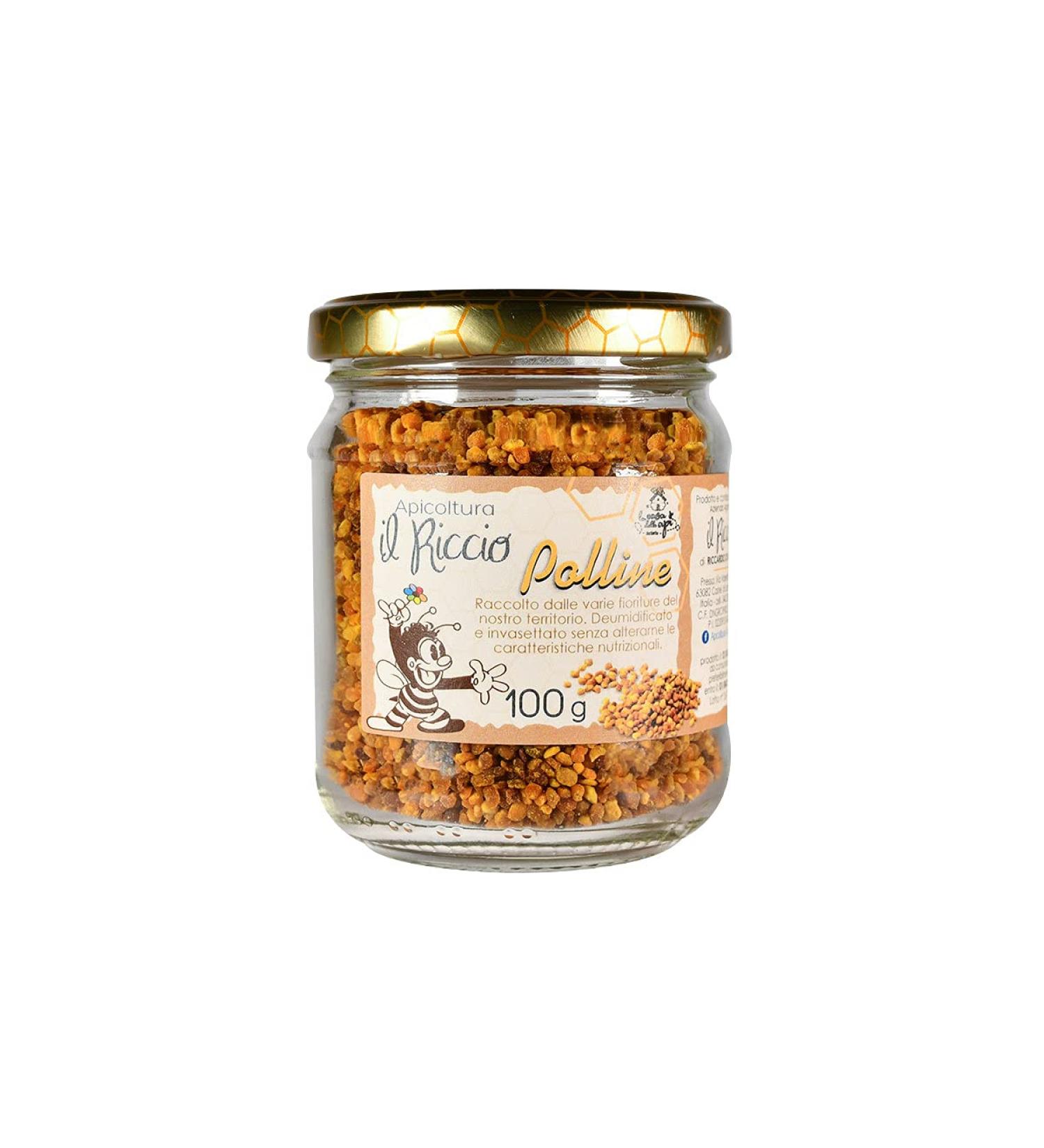  Apicoltura Il Riccio Pure Italian Bee Pollen from Marchigiano Territory - Strengthens Your Immune System with the Best Plant Source of Protein and Amino Acids - 100g - Buy Online on GoSupps.com