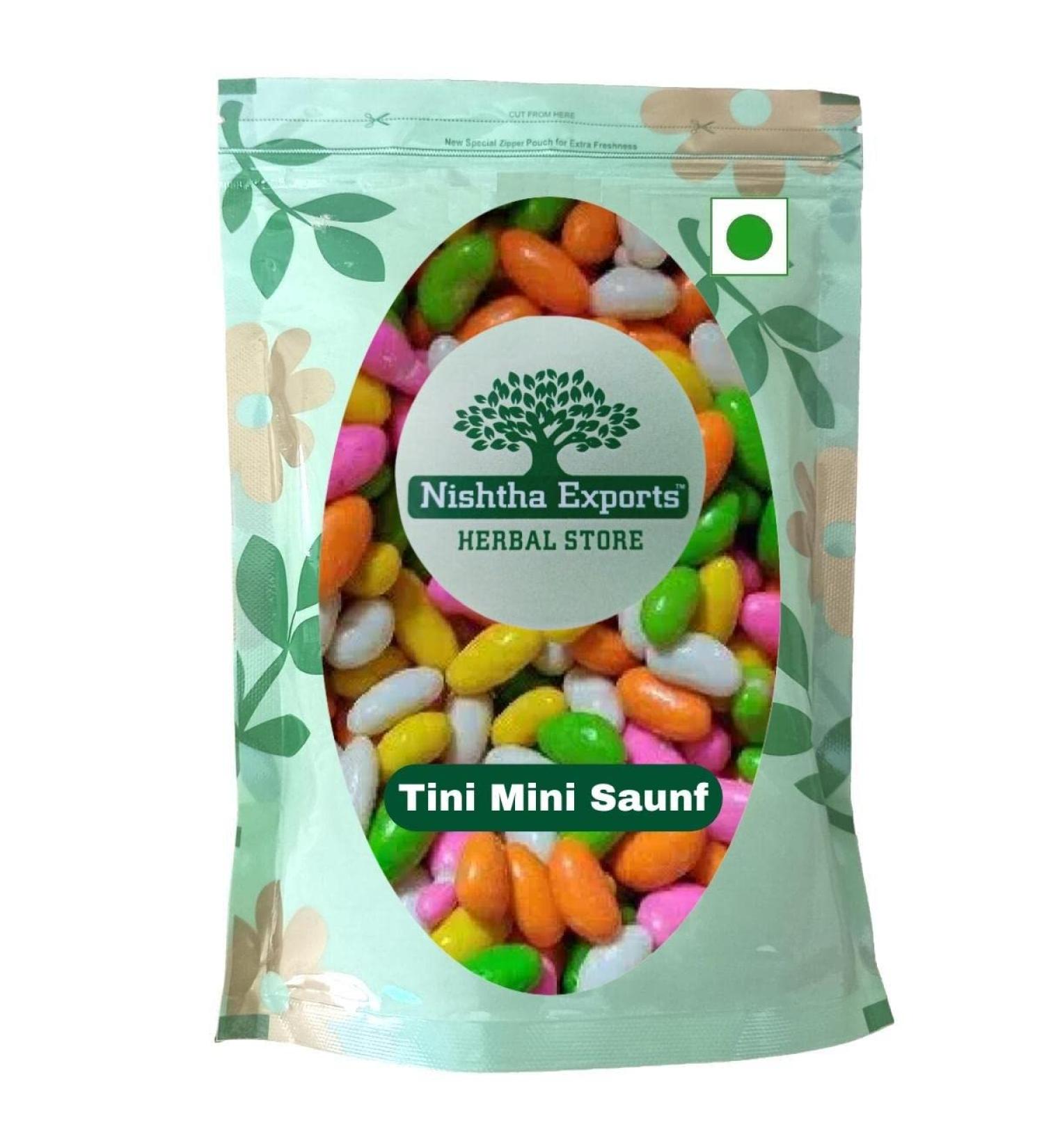Flavee-Tinimini Saunf-Froods Colourful Sugar Coated Saunf-Mouth Freshner-Mukhwas-Sweet Small Balls-Candies (100 Gram) - Buy Online on GoSupps.com