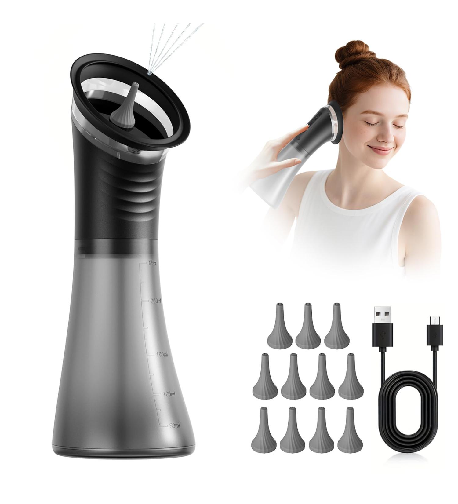 Ear Wax Removal Kit with LED Display Electric Ear Cleaner with 4 Pressure Modes IPX7 Safe & Comfortable Earwax Removal Tool for Adults & Kids - Buy Online on GoSupps.com