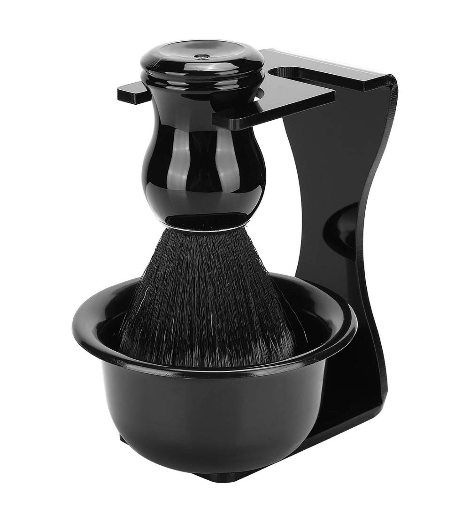 3 in 1 Razor Brush Set - Men's Shaving Kit with Brush Soap Shell & Holder | Perfect Father's Day & Birthday Gift - Buy Online on GoSupps.com